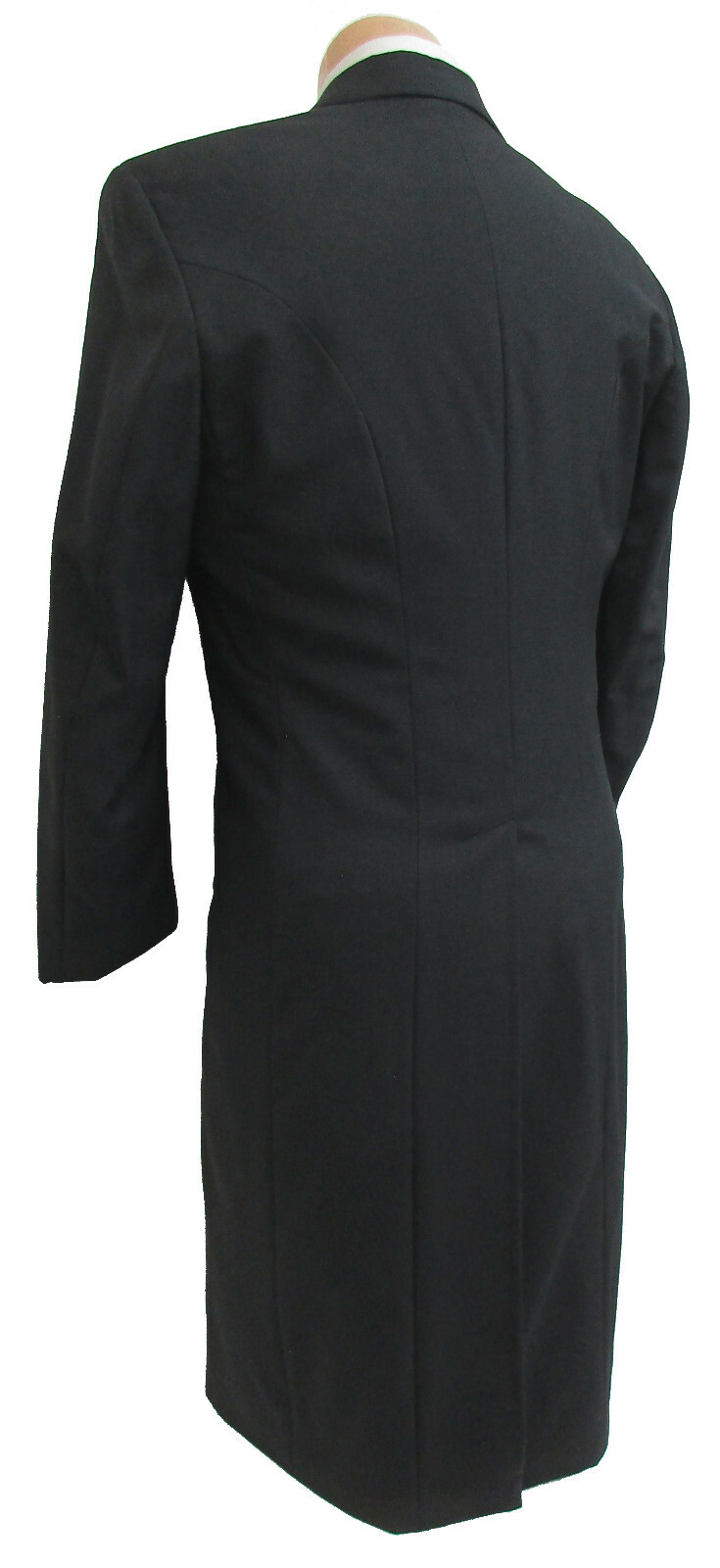 Men’s Long Black Andrew Fezza Tuxedo Frock Coat Church Wedding Formal Mason 40R
