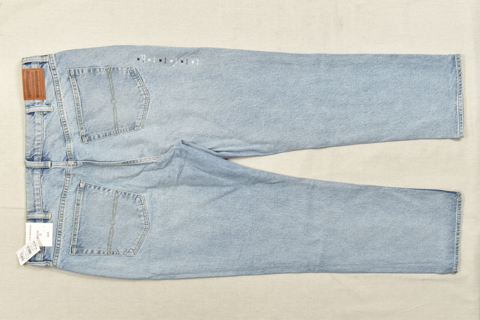 Lucky Brand Men’s Athletic Fit Denim Jeans Monaco Blue 5-Pocket Zip 40×30 NEW