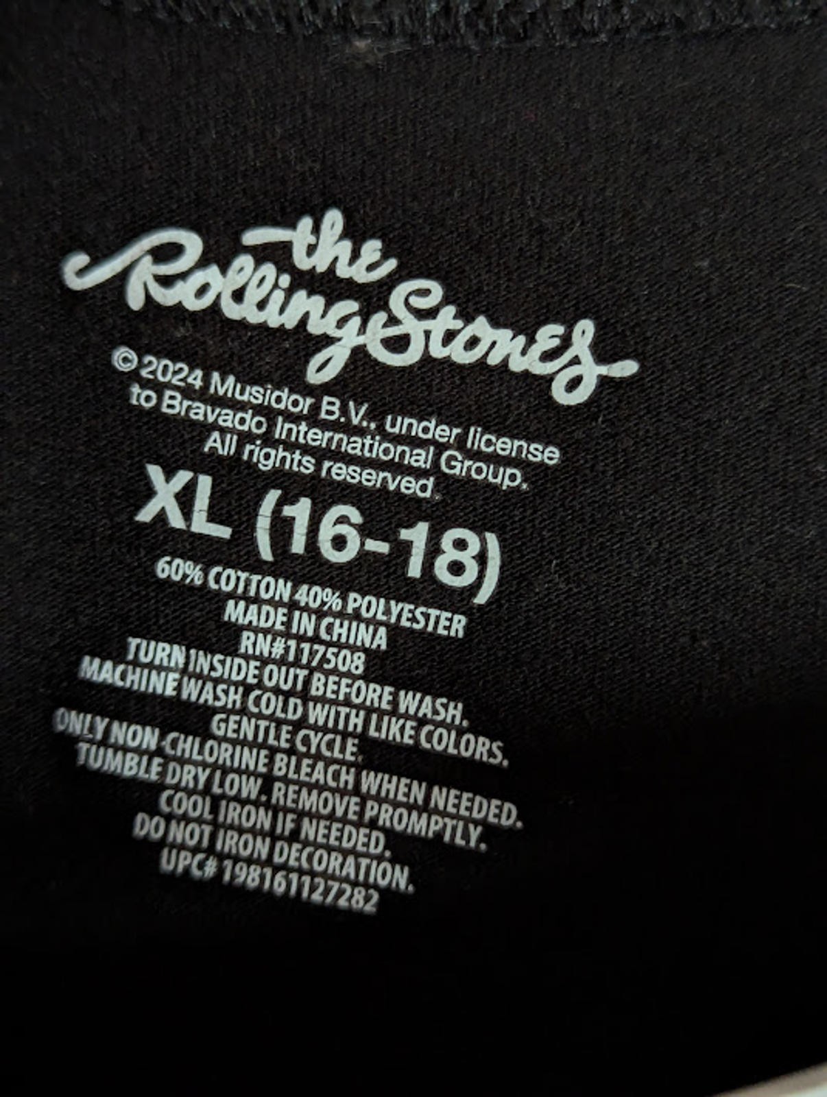 Rolling Stones Rhinestone Gems Logo Retro ’78 Tour Black Womens XL Rock Band Tee
