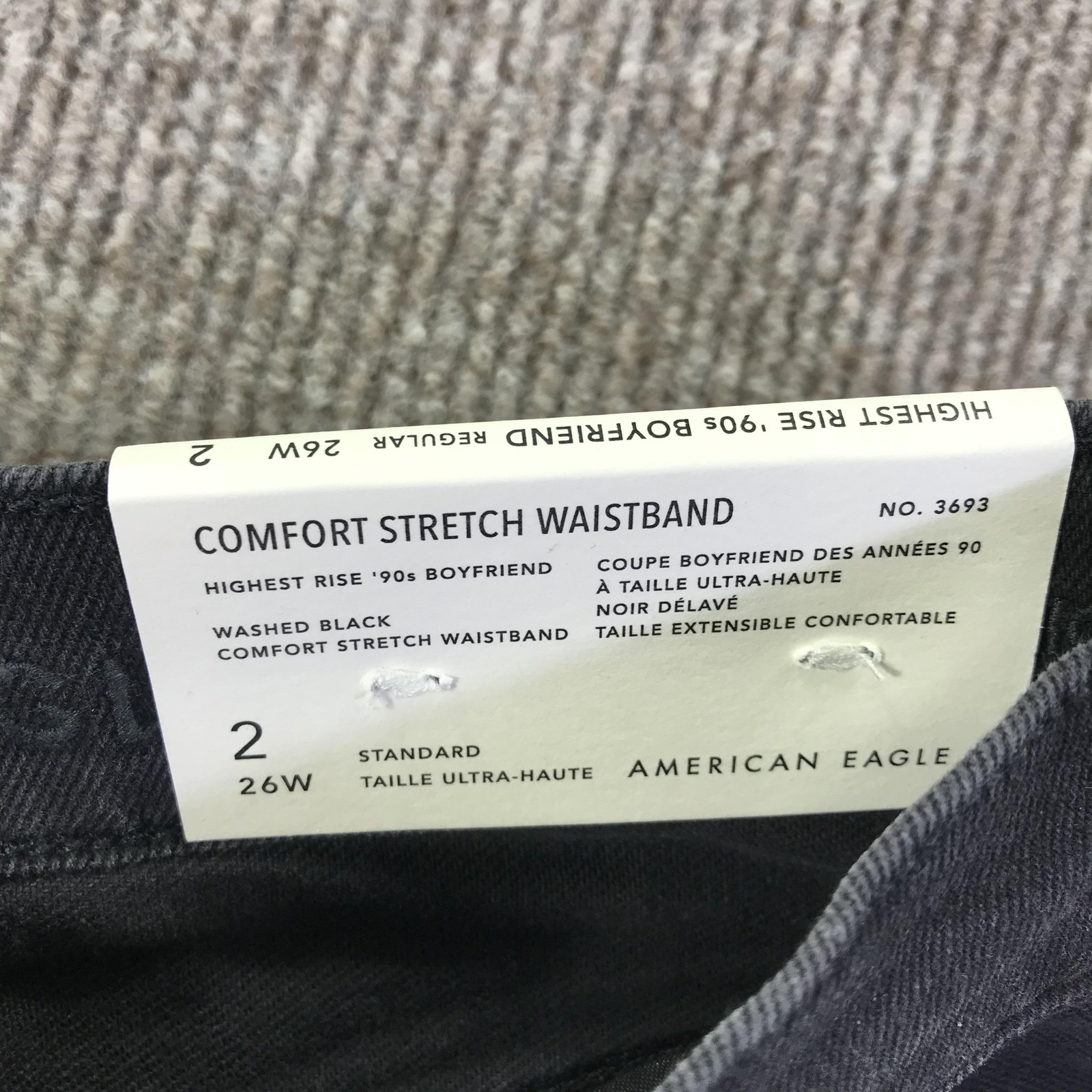 American Eagle Jeans Womens 2 26W Highest Rise 90s Boyfriend Distressed New