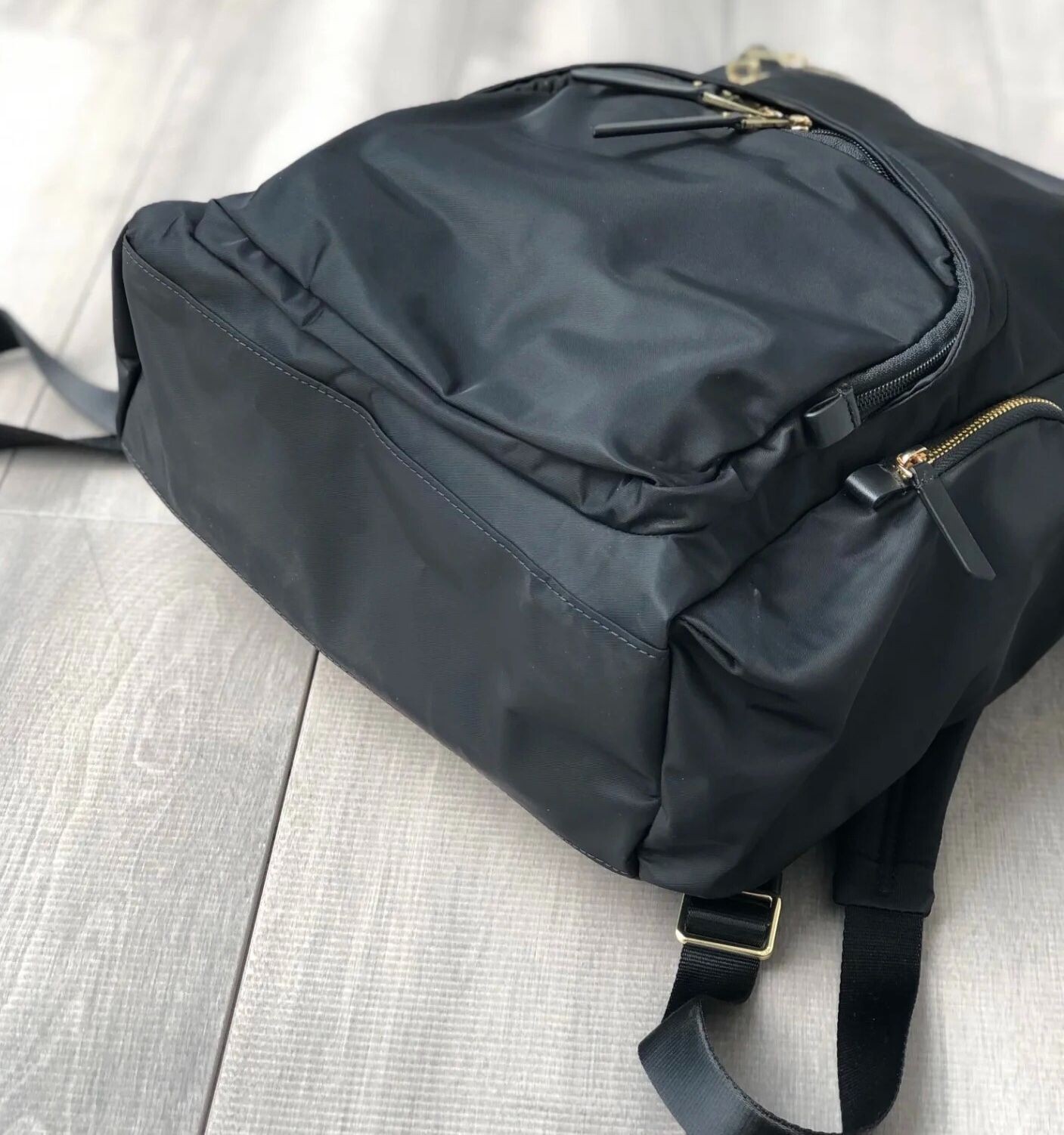 TUMI Voyageur Backpack Carson Ladies Black Nylon & Leather Bag Casual Outlet