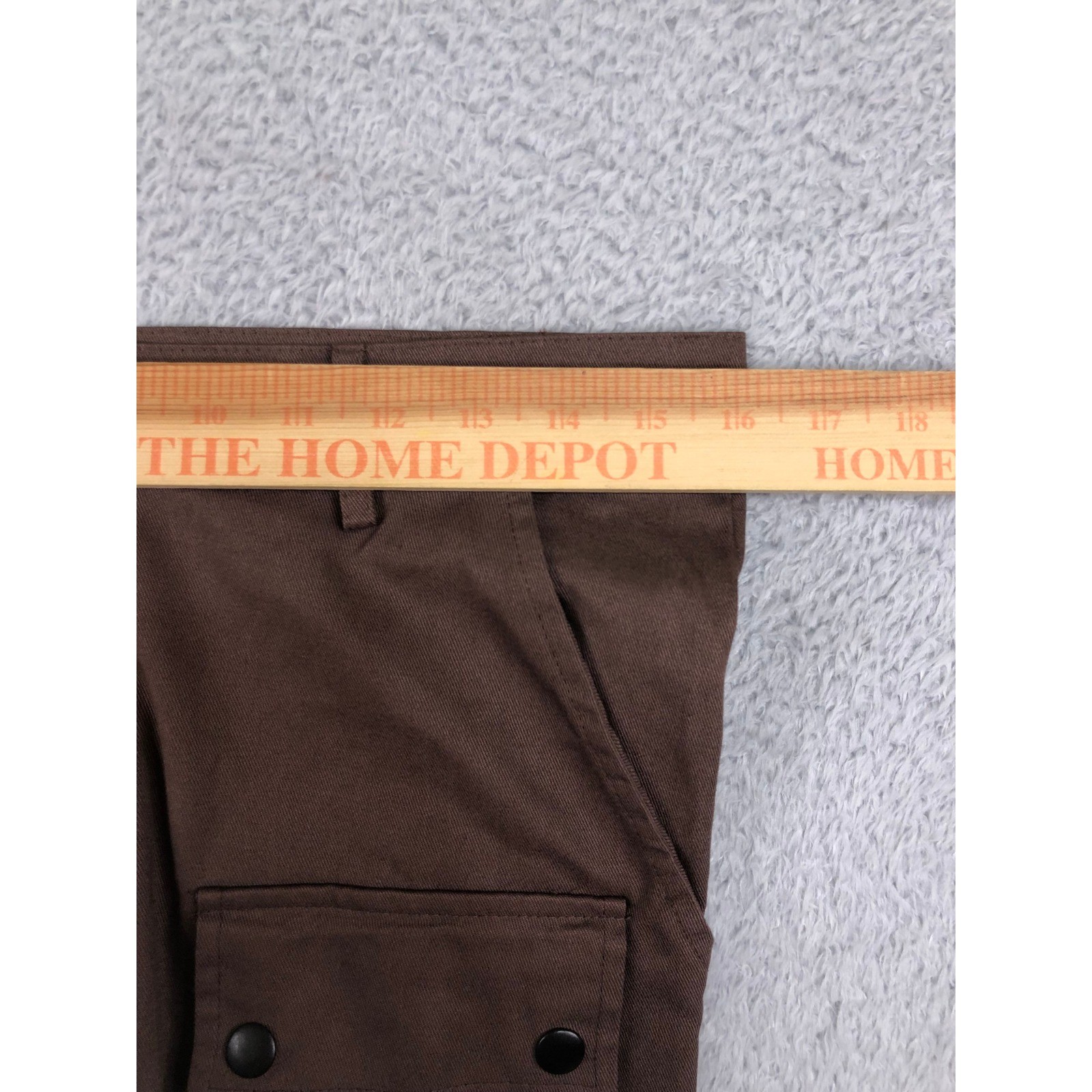 BoohooMAN Cargo Pants Men S (32×32) Chocolate NWT Fixed Waistband Relaxed Twill