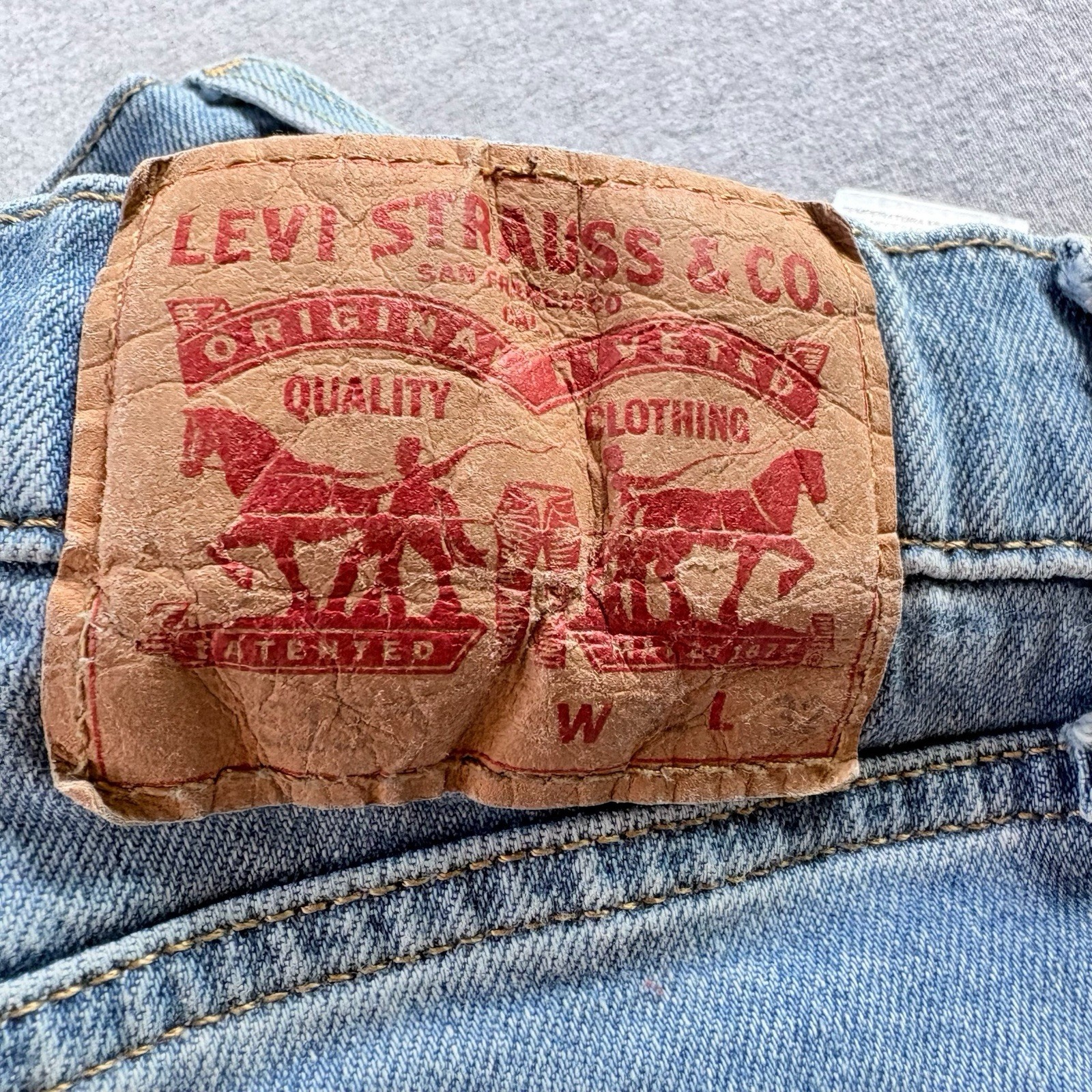 Levis 513 Slim Straight Fit Denim Blue Jeans Mens Light Wash Mens 32×32