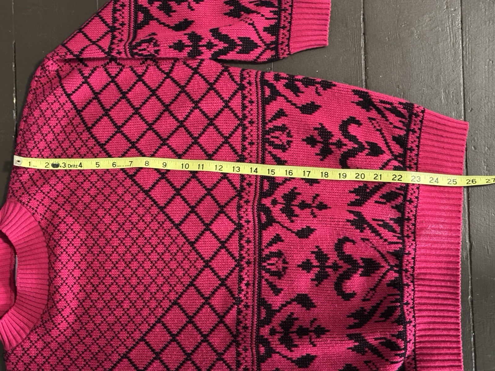 Vintage Classic Essentials Sweater Womens Large Pink Knit Crewneck 90s Made USA