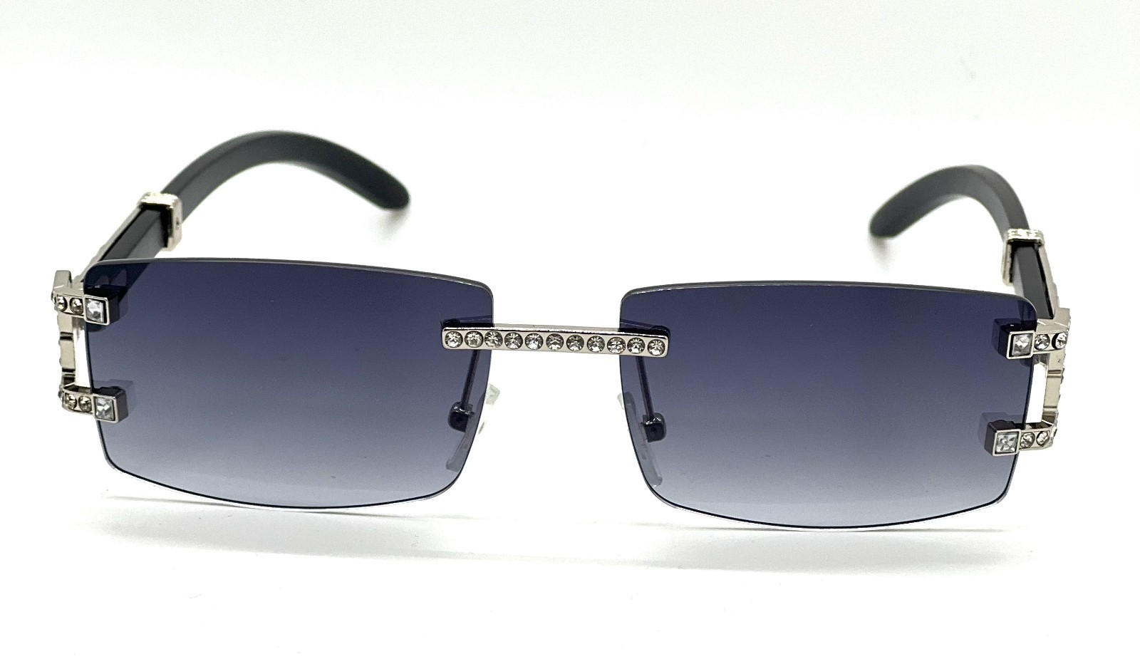 Hip Hop Sunglasses Men Designer Rimless Bling Diamond Shades Classic Rapper New