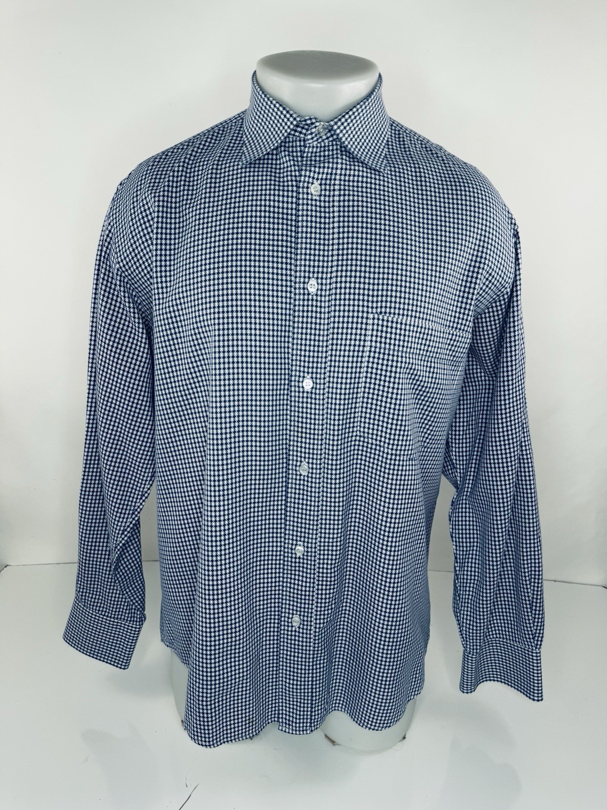 GRIGIO PERLA Italy – Mens 16 41 Geometric Shirt – EXCELLENT