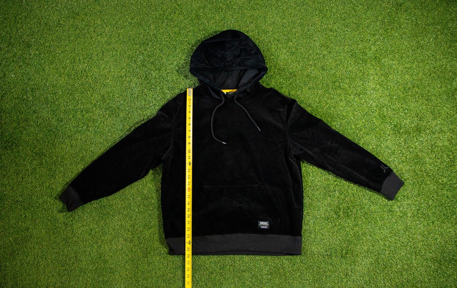 WESC Corduroy Hooded Sweater Black Size Medium