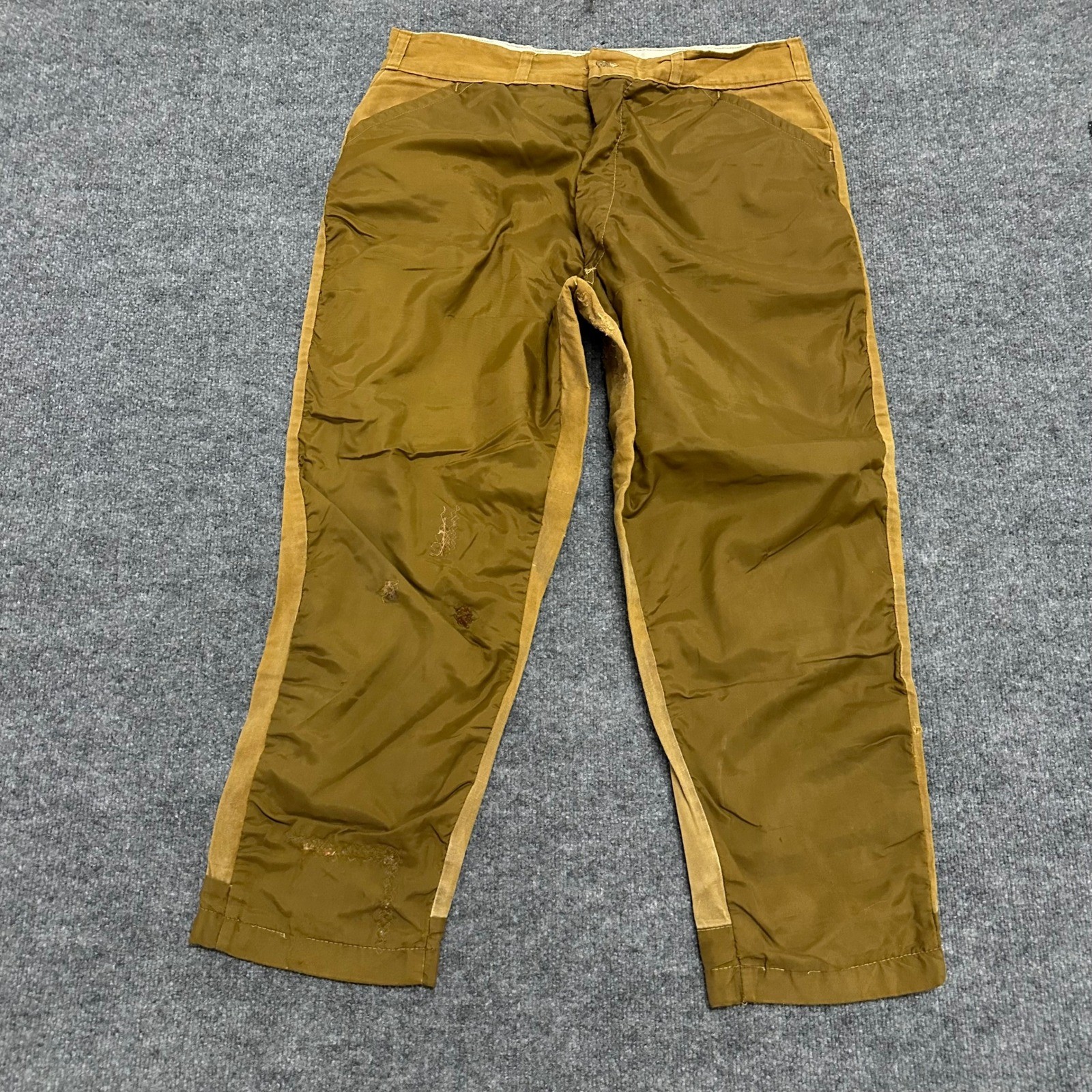 American Field Hunting Pants Mens Size 34 Brown Canvas Nylon Reinforced Vintage