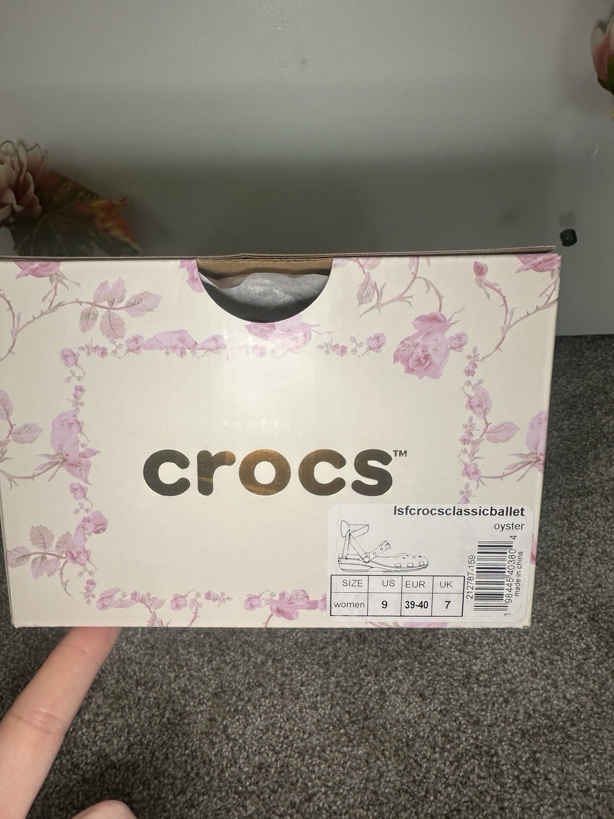 Crocs x LoveShackFancy Classic Ballet Clog Women’s Size 9 Oyster Floral NEW NIB
