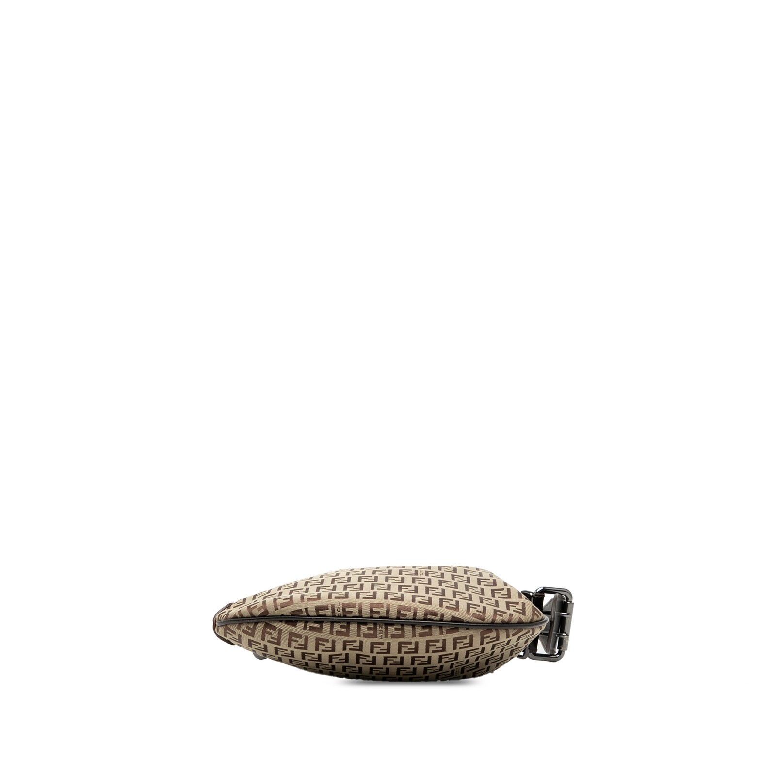 Fendi Zucchino Oyster Shoulder Bag Pre-Loved Beige