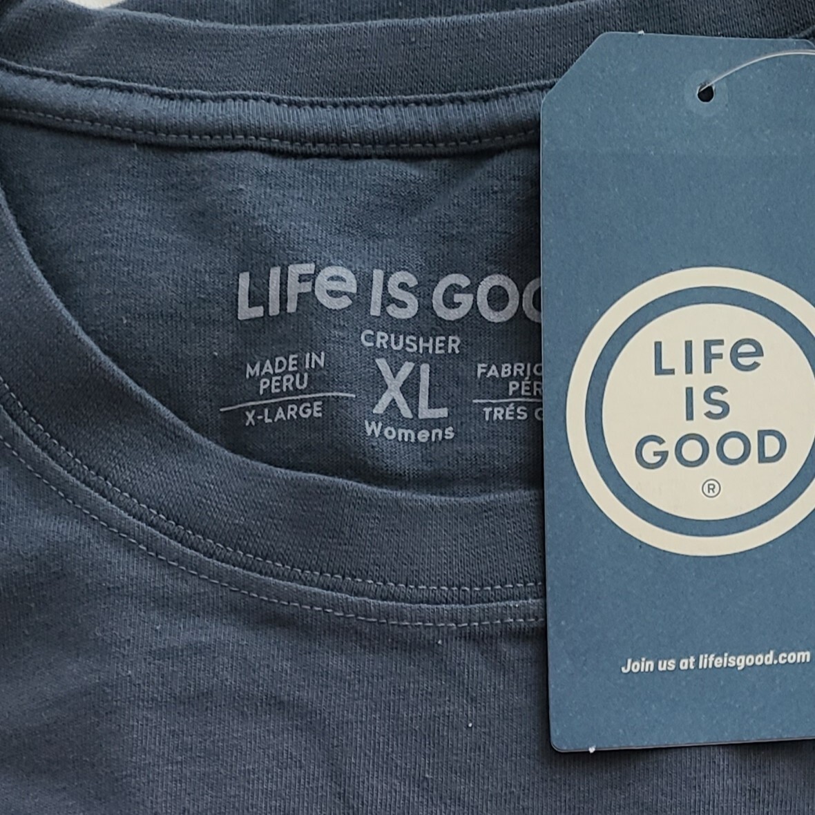 Life Is Good SS Shirt Crusher Tee 3 THREE BOXED DAISIES Flower 47in Womens XL