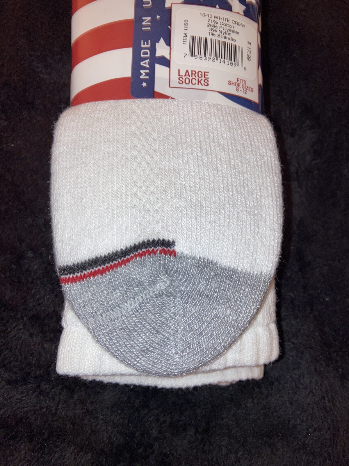 Heavy Weight Work Boot Mens Crew Sock-Made For Snap-On Tools (Shoe 8-12) 6 Pairs