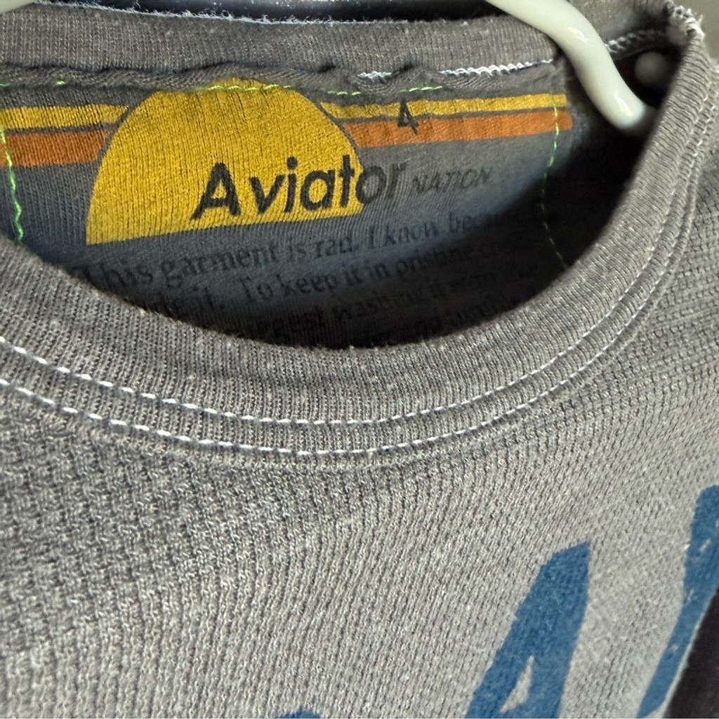 Aviator Nation Pray For Snow Long Sleeve Shirt – Size 4