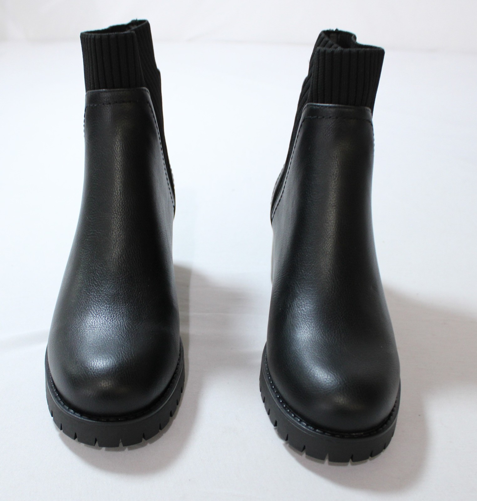 MIA Women’s Vegan Leather Jasper Chelsea Lug Sole Booties AC2 Black US:9M
