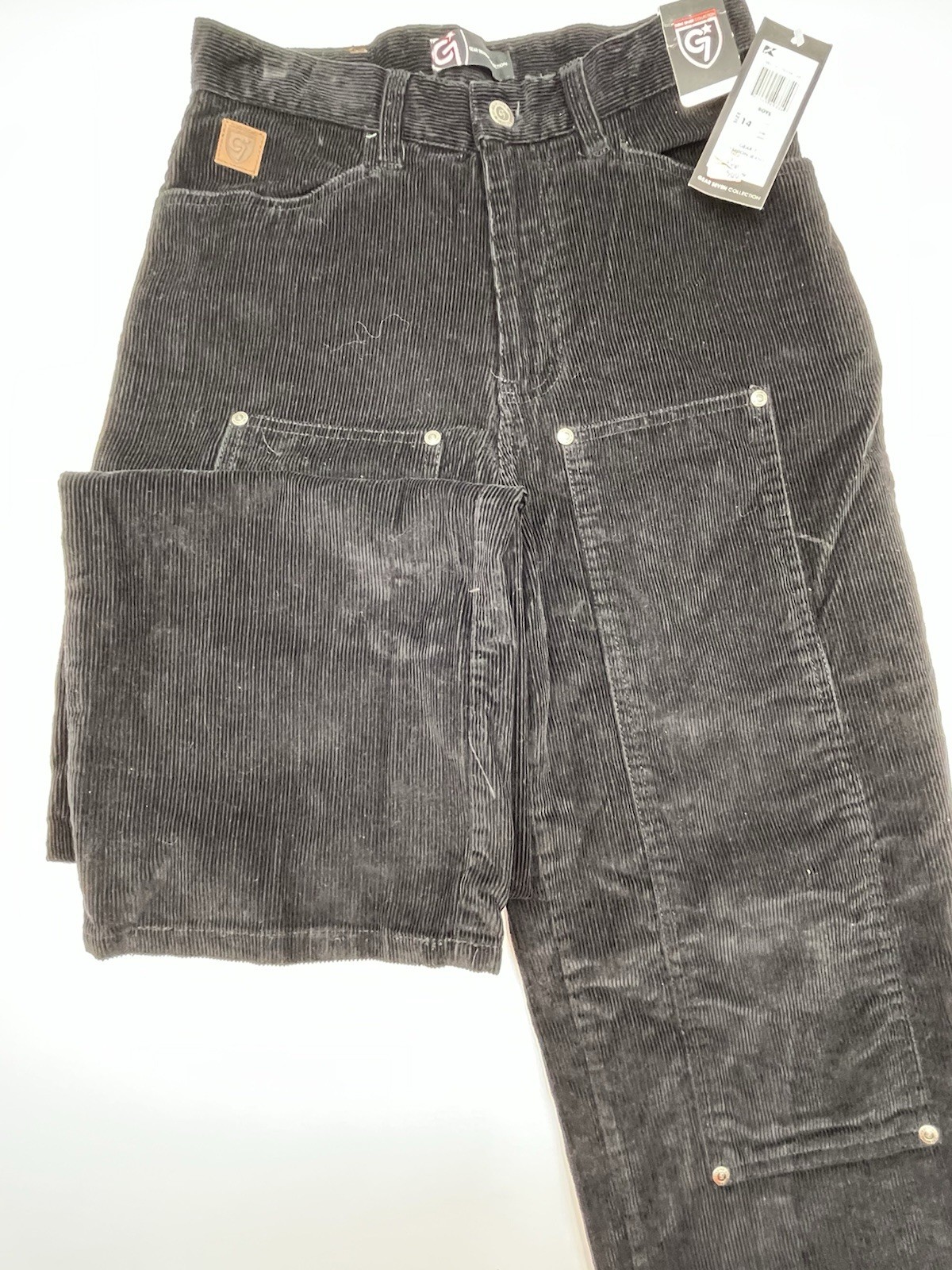 Gear Seven Collection Y2K Skateboard Youth Unisex Black Corduroy Size 14