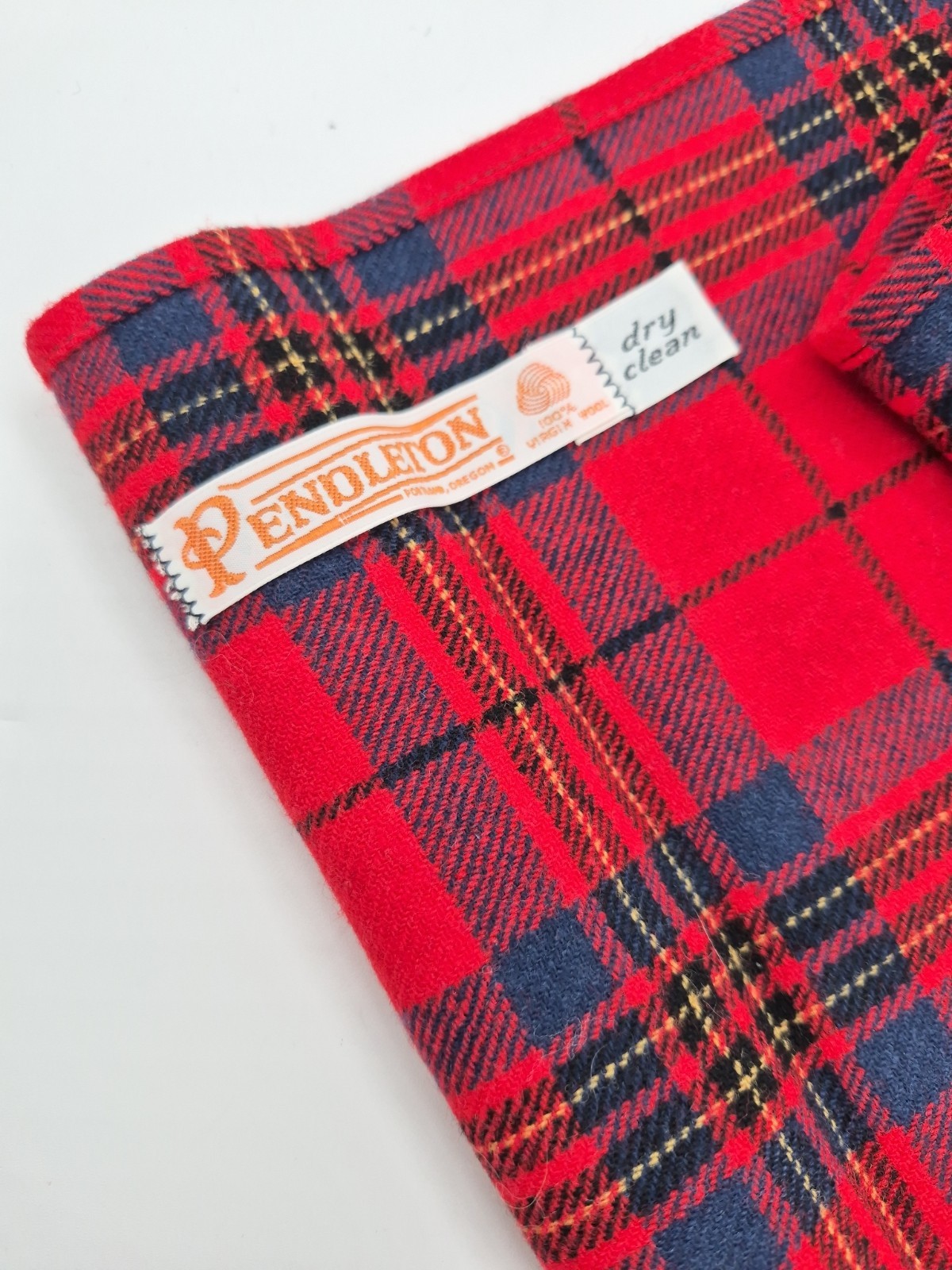 🇺🇸 Pendleton Wool Scarf 60×8.75 Red Plaid