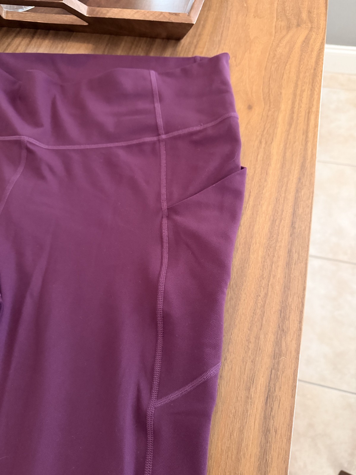 Fabletics PureLuxe High-Waisted Leggings – Burgundy Plum – Activewear