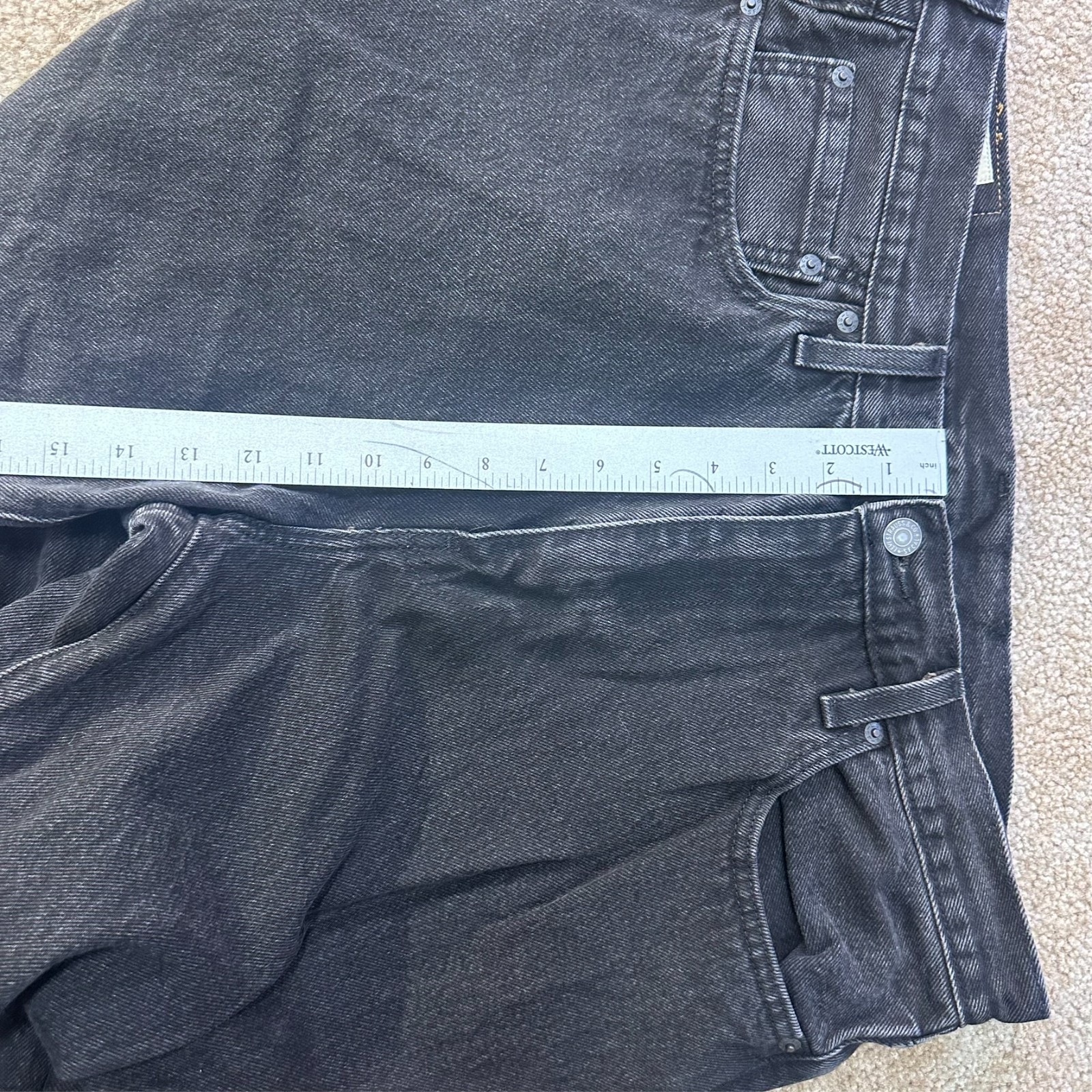 Levi’s premium 568 Loose Straight Jean’s Men’s 36×32 Pants Black Denim Baggy