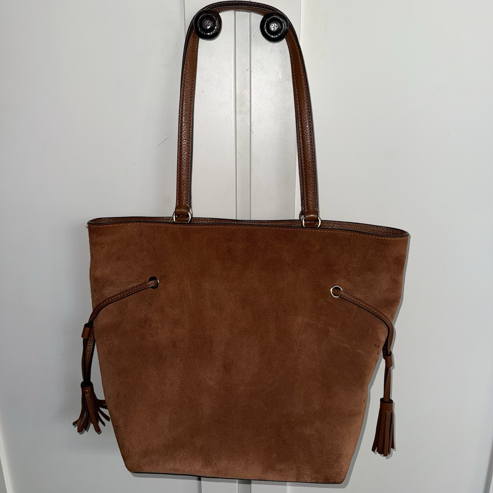 Coach Andy Brown Suede & Leather Tote Bag