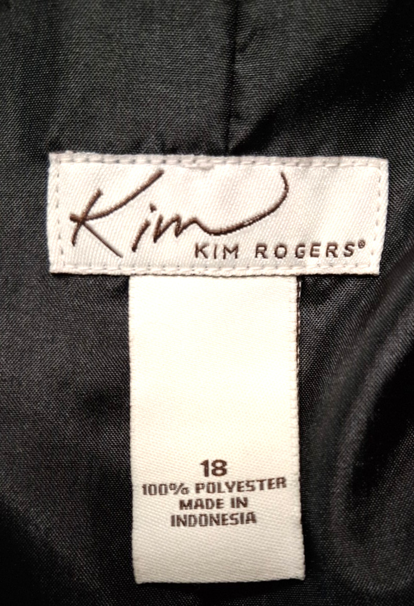 Kim Rogers Gold Jacket Open Front Bracelet Sleeves Shoulder Pads Misses Size 18