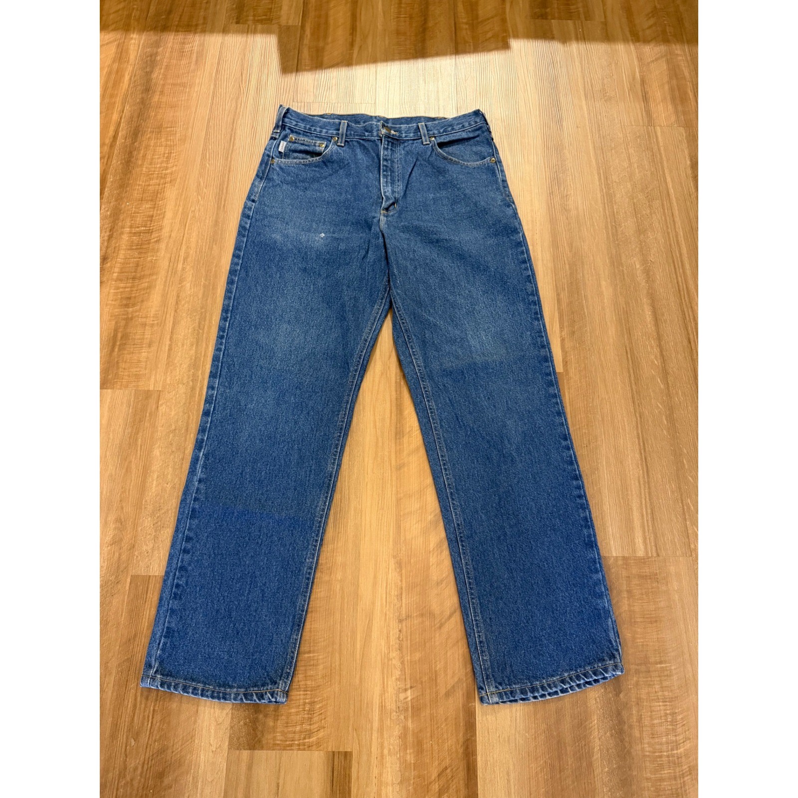 Carhartt Relaxed Fit Jeans Mens 36×32 Blue UB170 08T Denim Workwear Pants