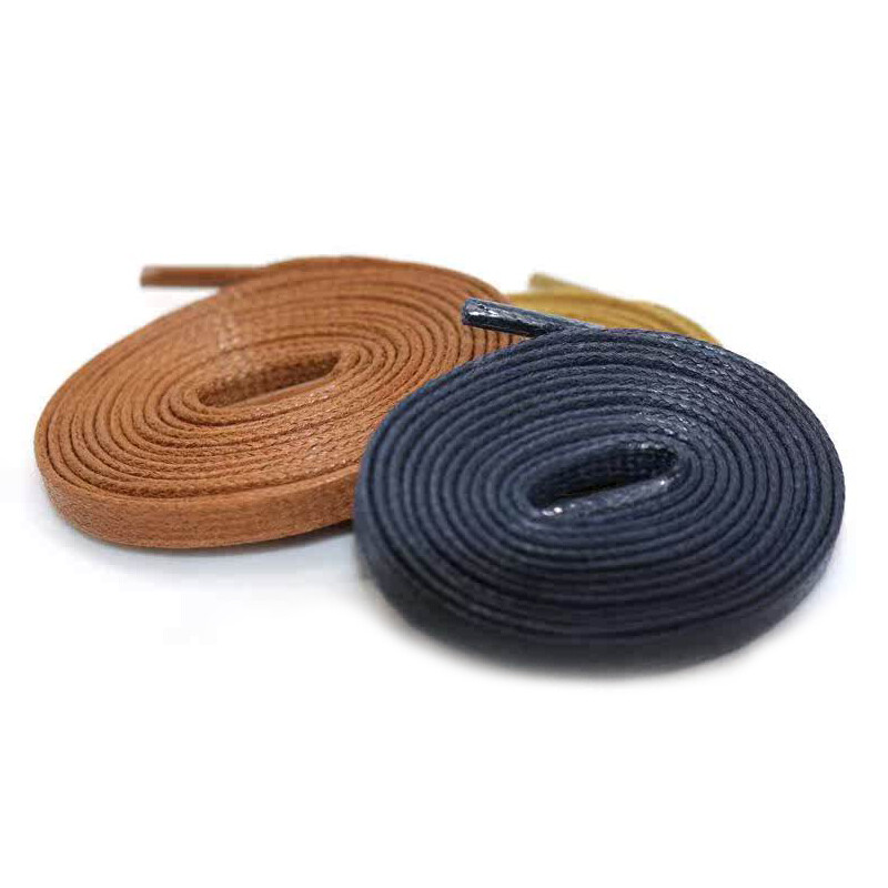 Flat Waxed Shoelaces Leather Shoe Boots Laces Unisex Strings 70-200cm Length