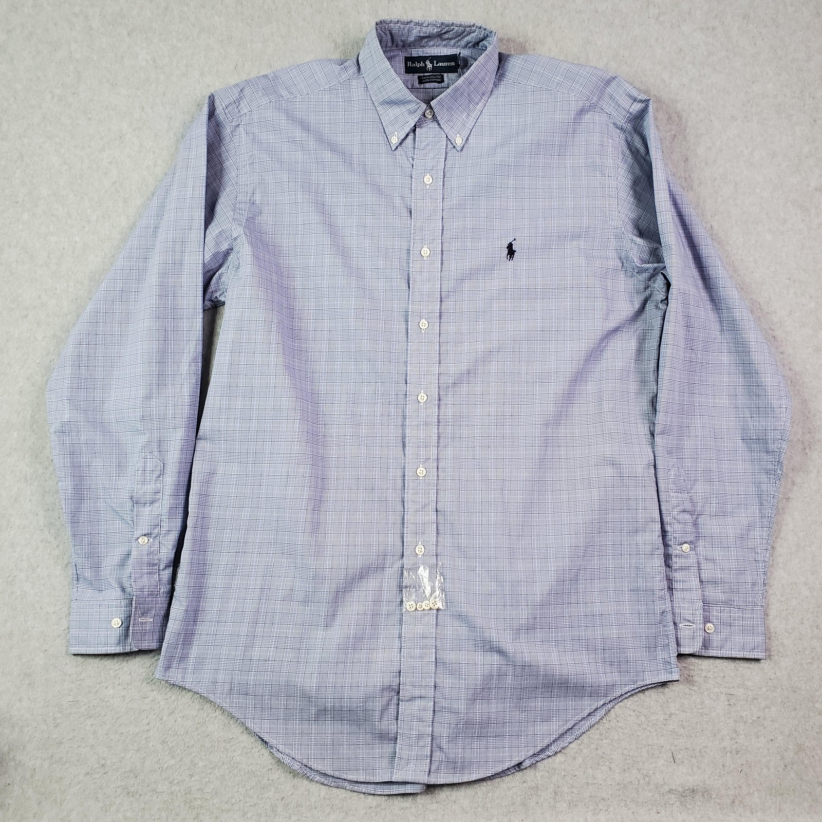 Ralph Lauren Shirt Mens 15 1/2 34/35 Plaid Yarmouth Button Down Classic Fit