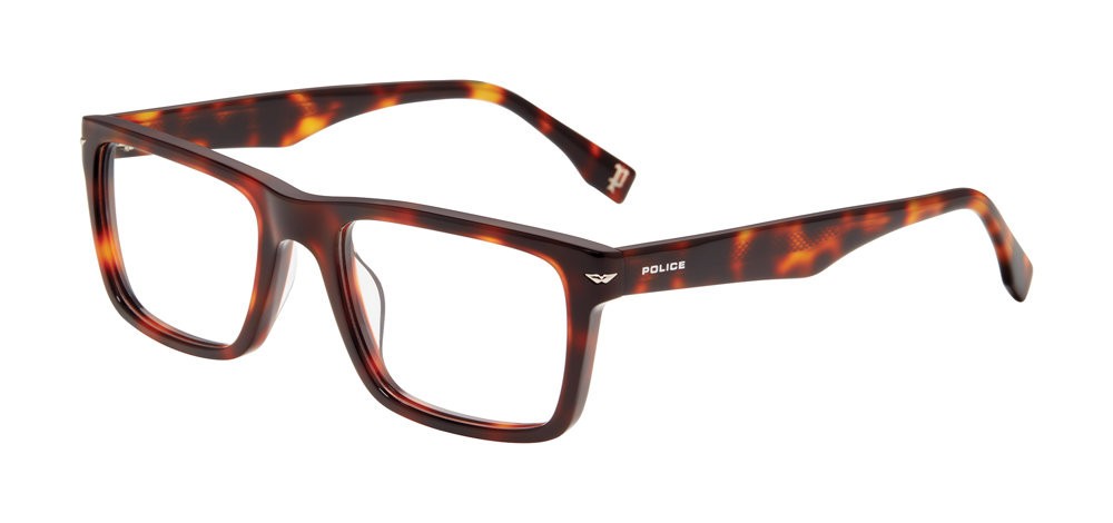 Police VPLQ 64 Shiny Red Havana 09jc Size 55 Sunglasses