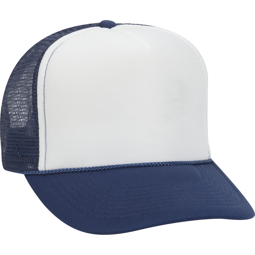 OTTO 5 Panel High Crown Polyester Foam Front Mesh Back Snapback Trucker Cap