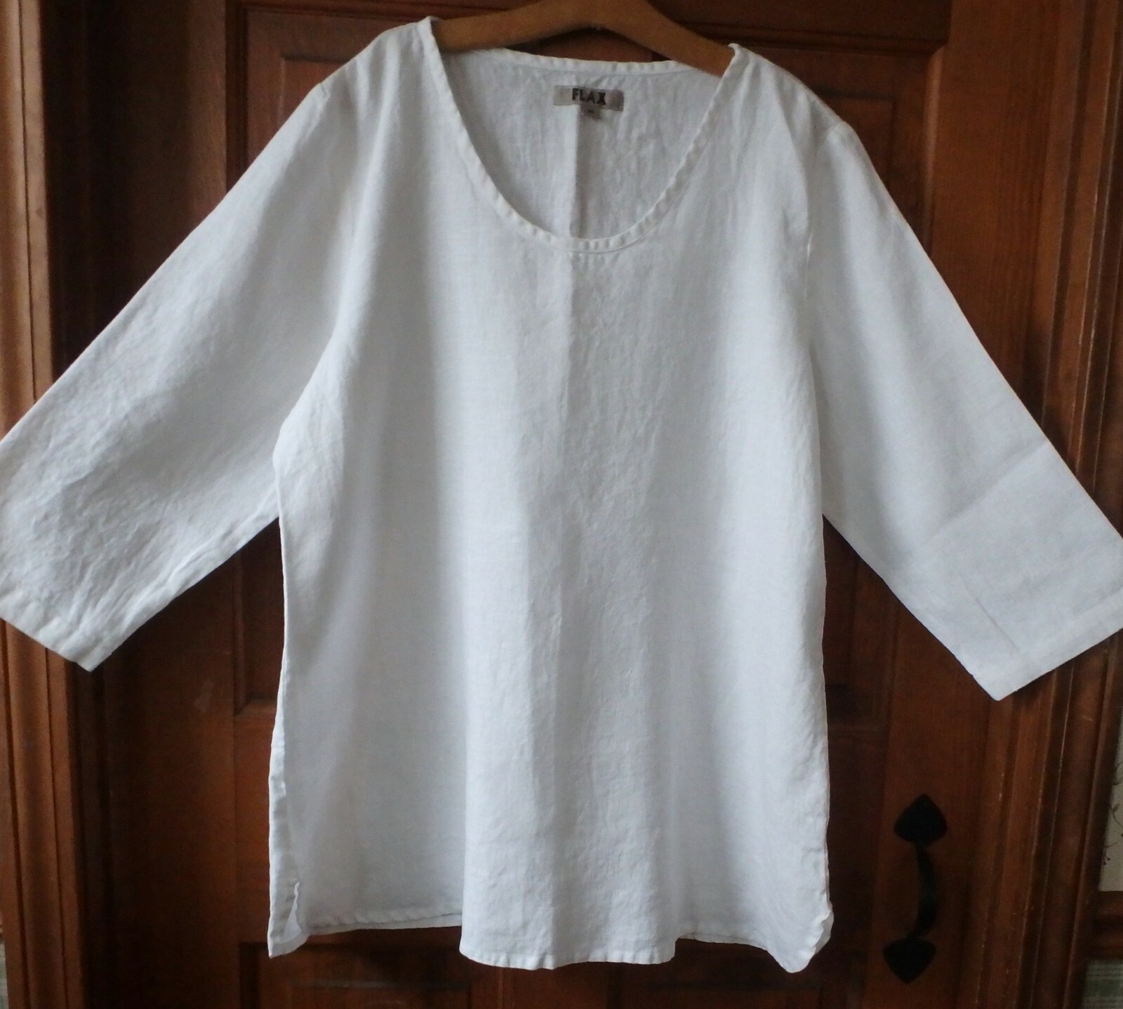 FLAX Designs LINEN Soft Tunic 3G NWT Tunic WHITE