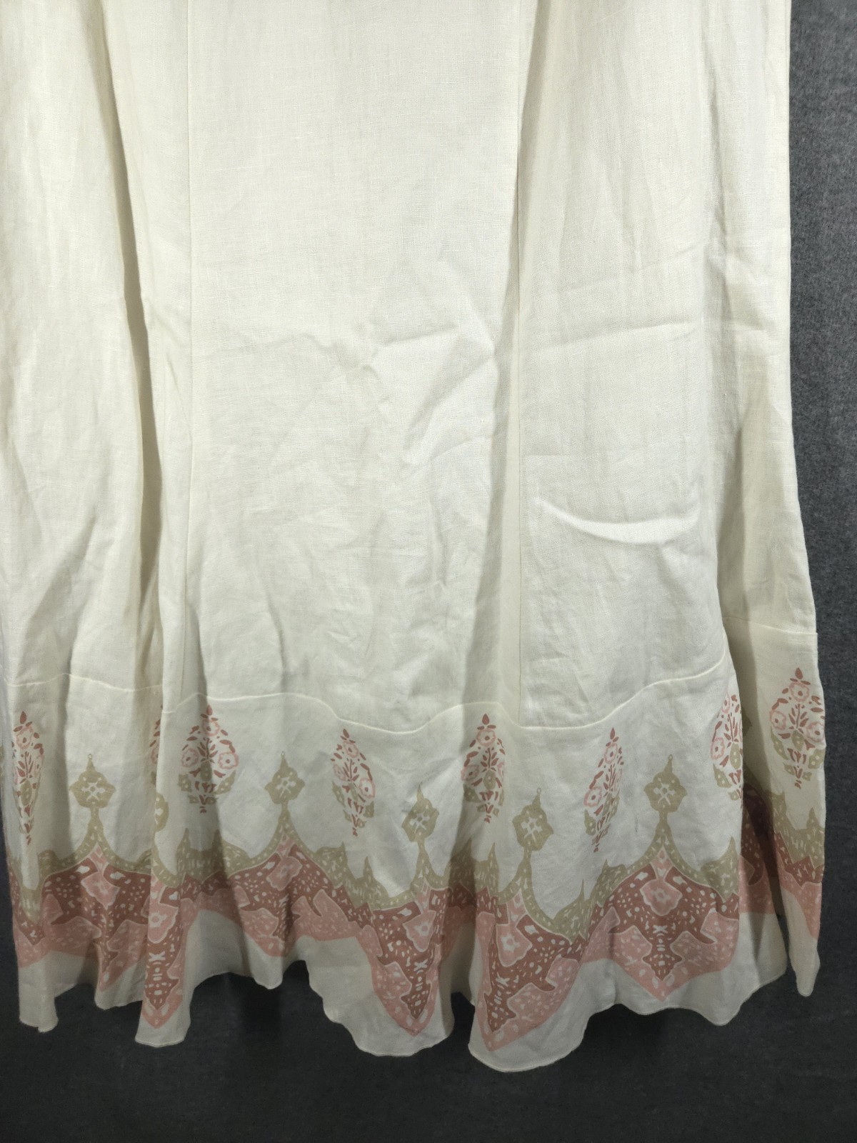 Karen Kane Womens Linen Skirt Size 8 Boho Maxi 90s Y2K Cottagecore Flawed