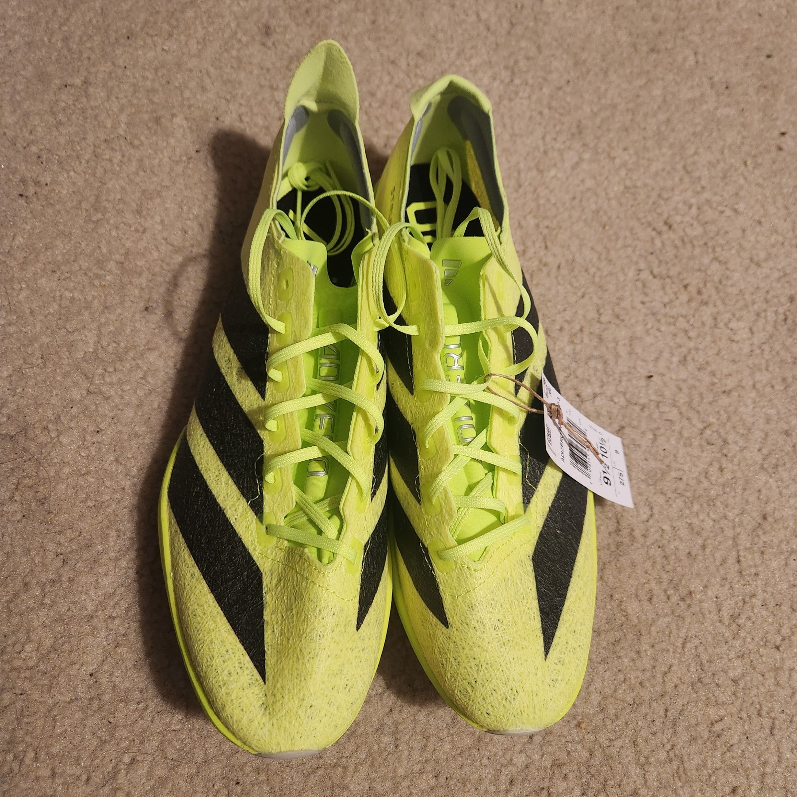 adidas Mens Cleats Size 9.5 Adizero Prime SP 3 Strung Lucid Lemon Black IH5800