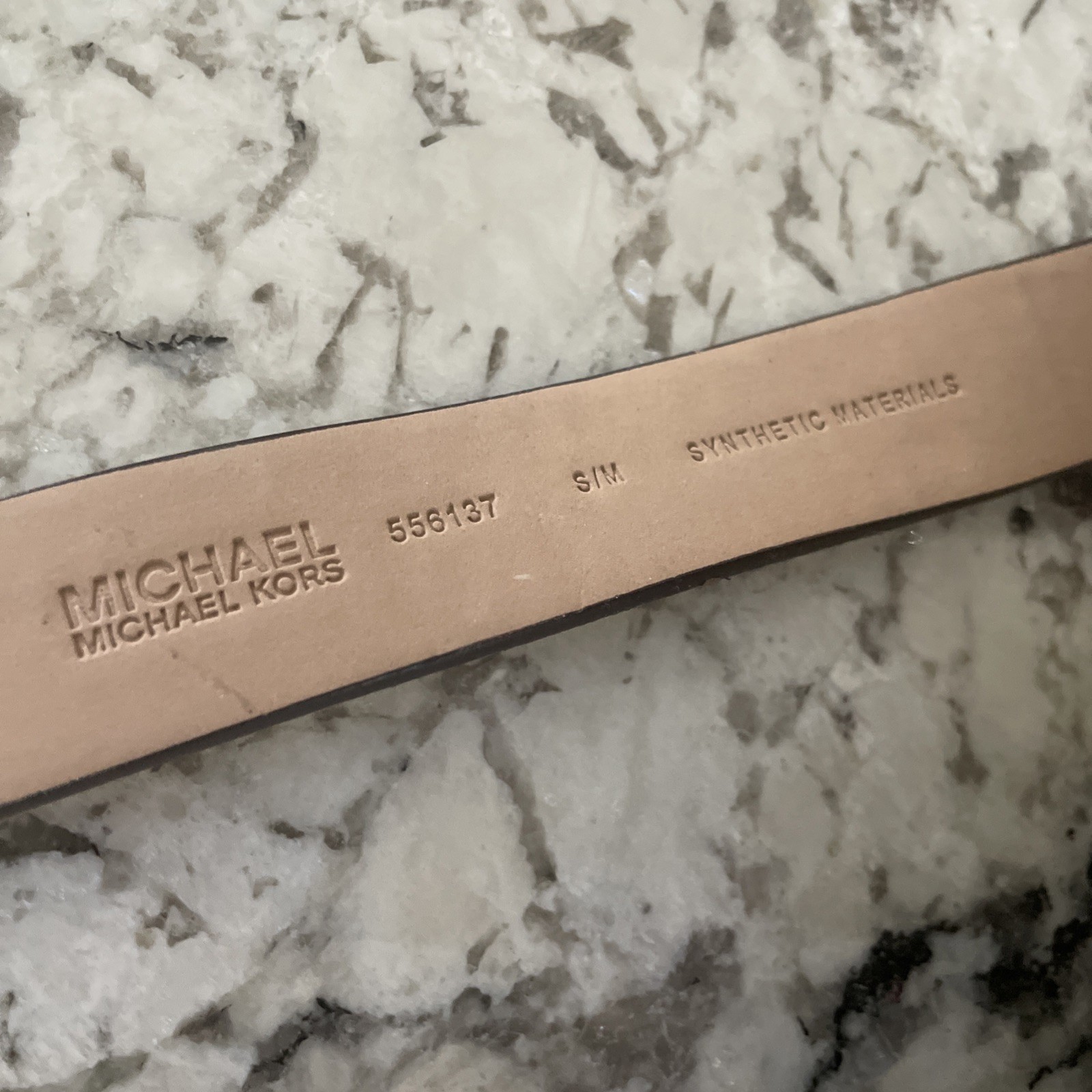 Michael Kors Beige Pink 556137 MK Monogram Belt Bag Fanny Pack