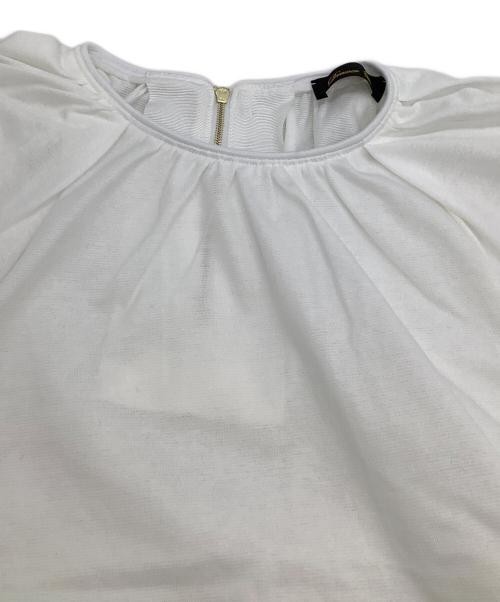 Drawer White Cotton Gathered Dolman T-Shirt Free Size Ladies Top