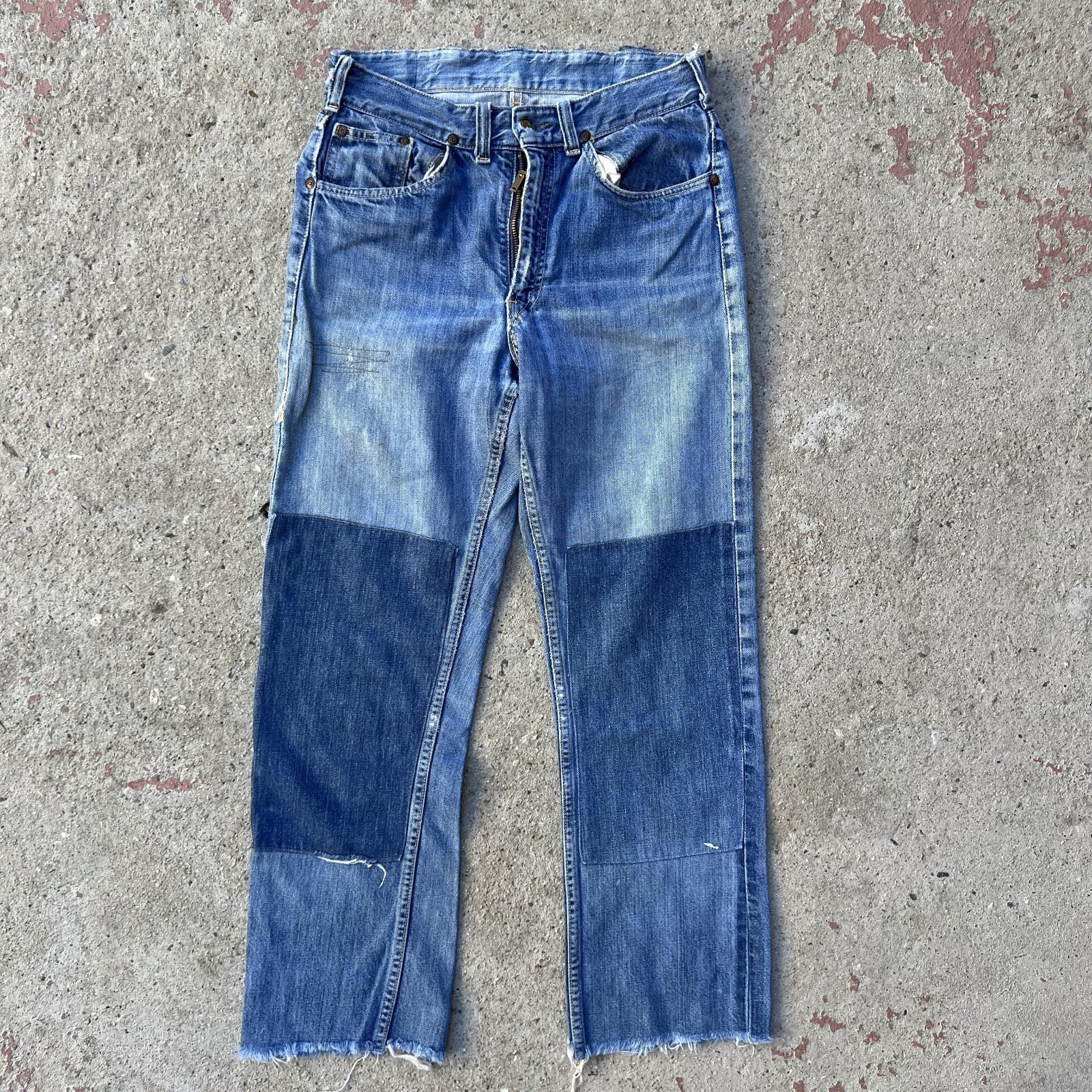 Vintage Big Smith Double Knee Repaired Jeans 29 x 28 50s 60s Buckaroo READ