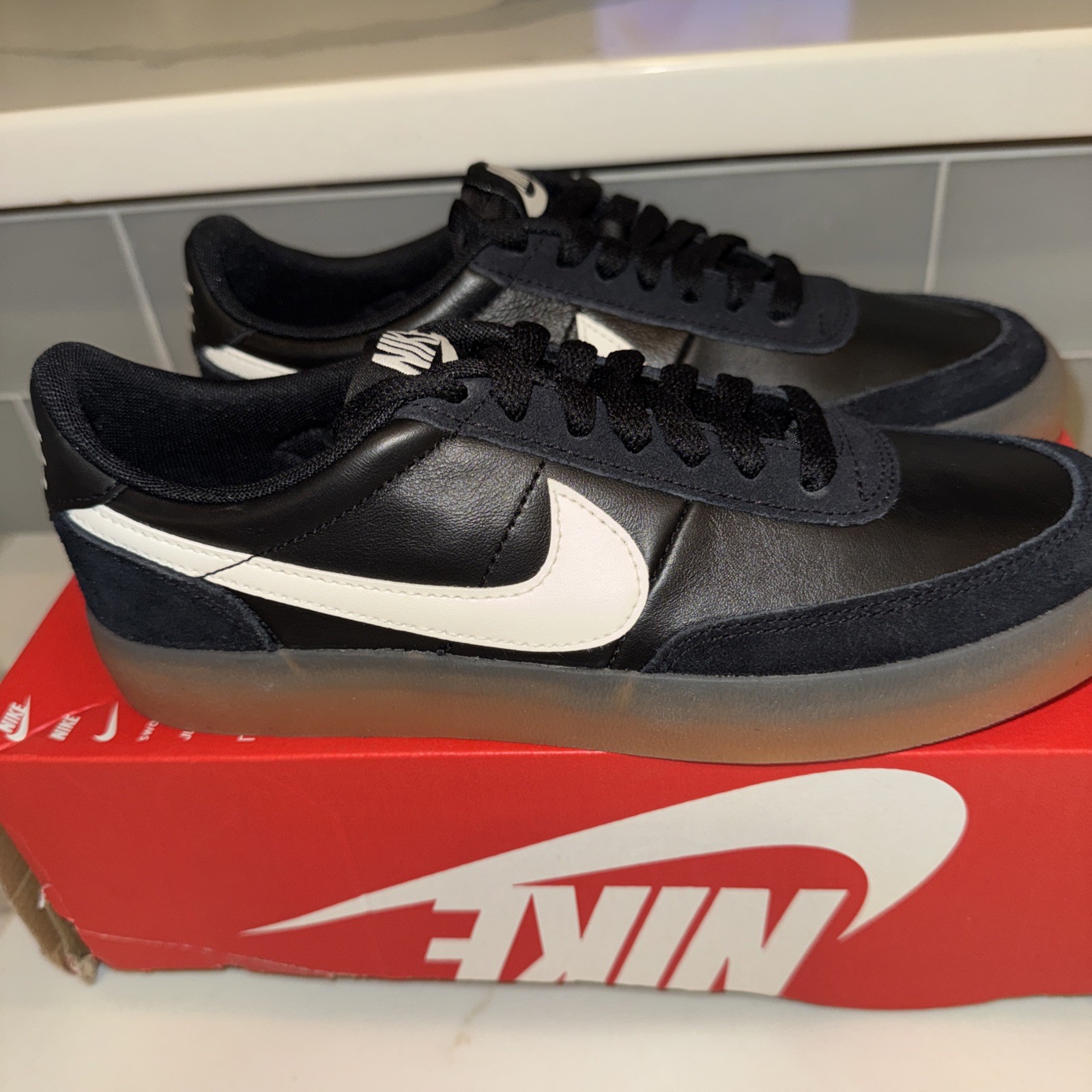 Nike Black Sail – Gum Yellow Killshot 2 Black Gum Bottom Size 7 Women 5 Men New