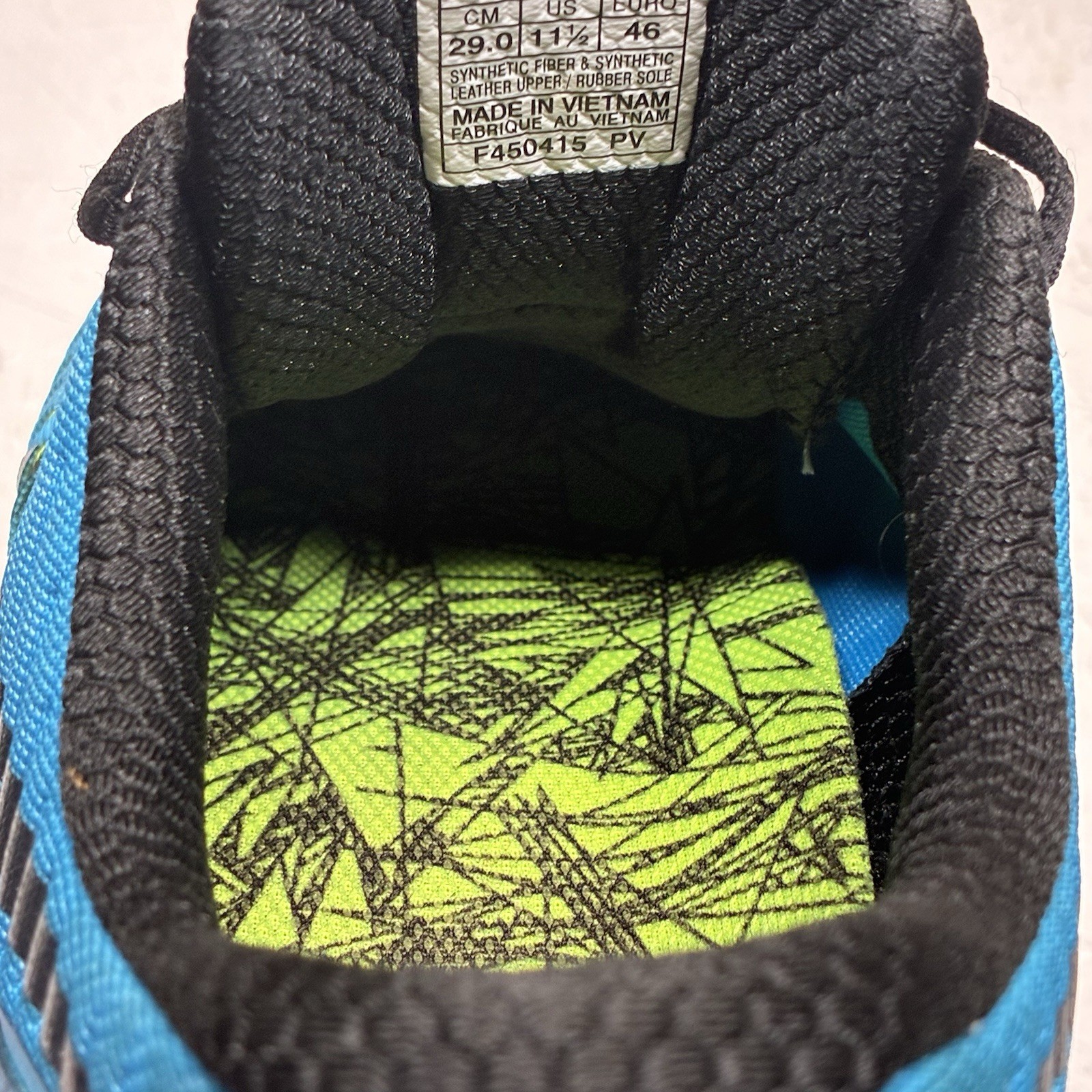 Asics Gel-Quantum 360 Men’s Size 11.5 Running Shoes Blue Yellow Athletic T5J1N