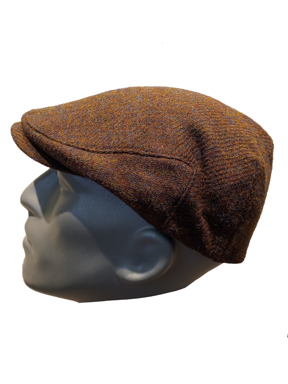 Hartside HS14 Scottish Highland Harris Tweed® Cap in Brown Mix – PICK SIZE
