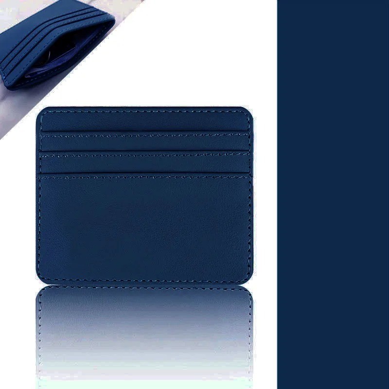 PU Leather ID Card Case – Slim Multi-Slot Holder for Bank/Credit Cards