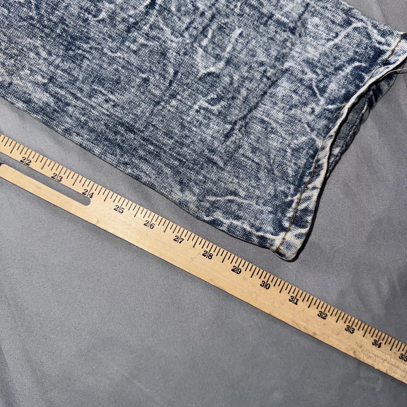 Rocawear Jeans Mens 32×32 Blue Acid Wash Moto Distressed Straight Denim Pants