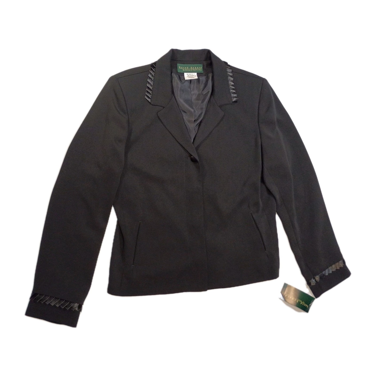 Harvé Benard Blazer Womens Size 10 Black Chic Tuxedo Coat Formal Whimsigoth NWT