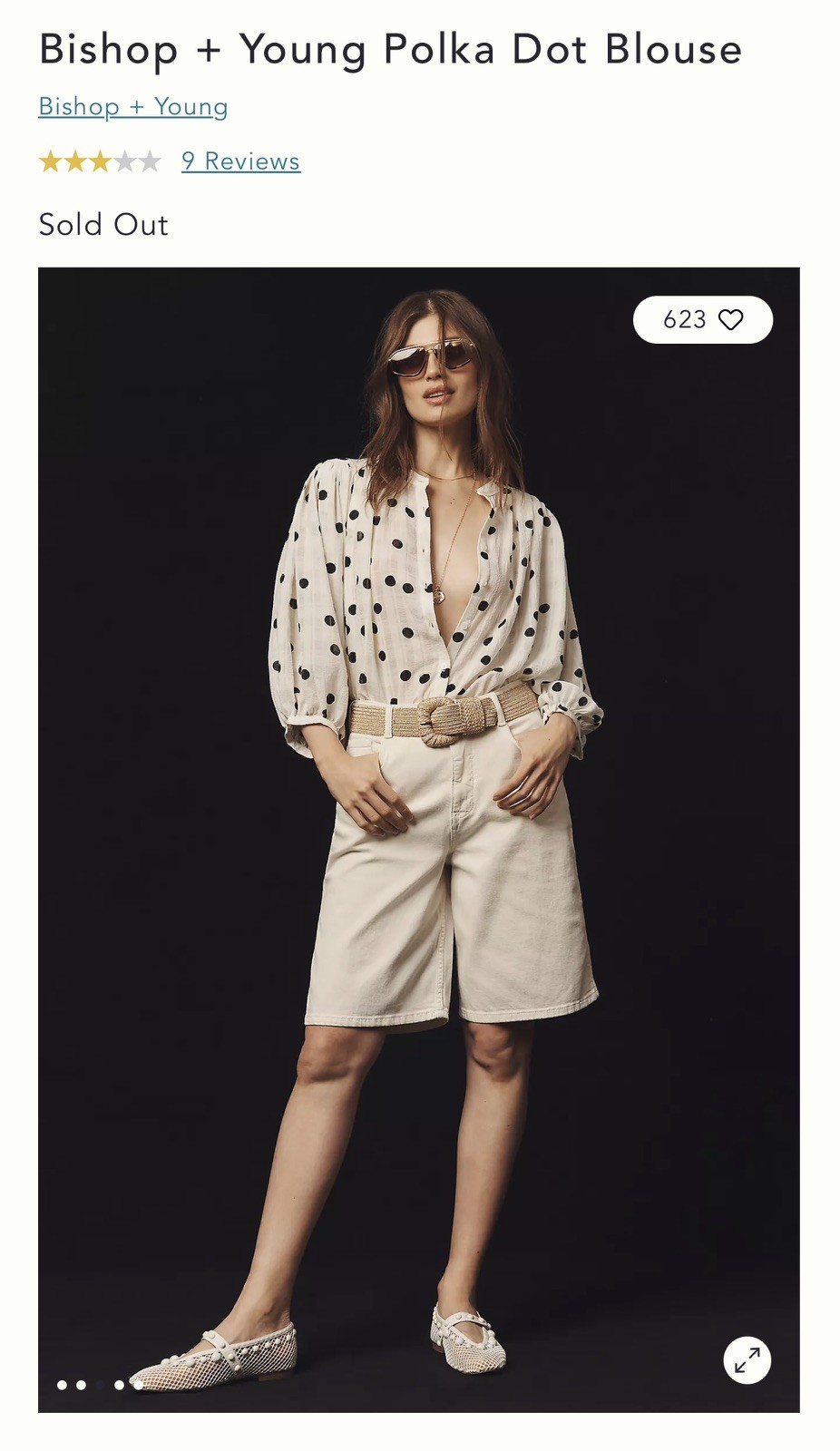 Bishop & Young – Juliette Polka Dot Blouse size L