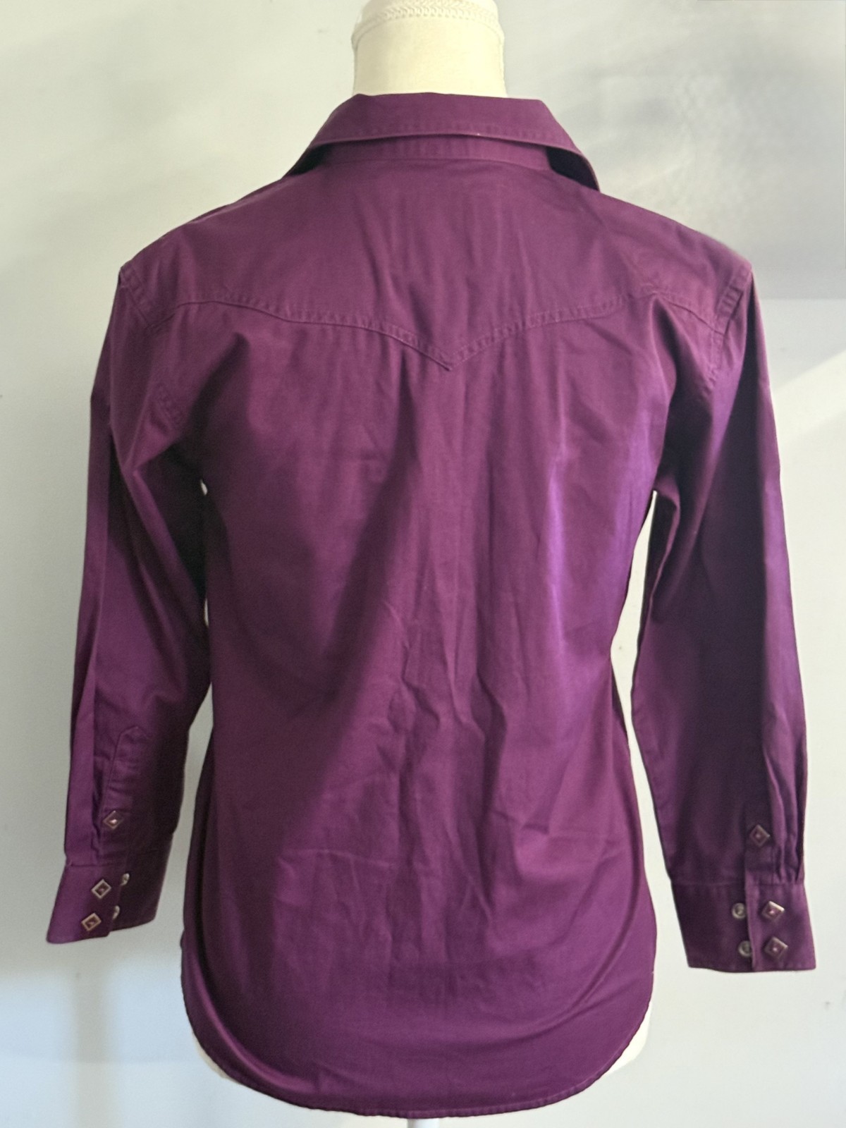 Brigalow Plum Western Style Long Sleeve Shirt Size 10