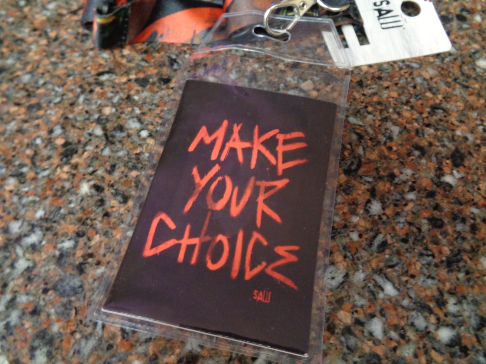 Saw 🪚 “Make Your Choice” Lanyard Buzzsaw Charm ID Holder Cardholder New