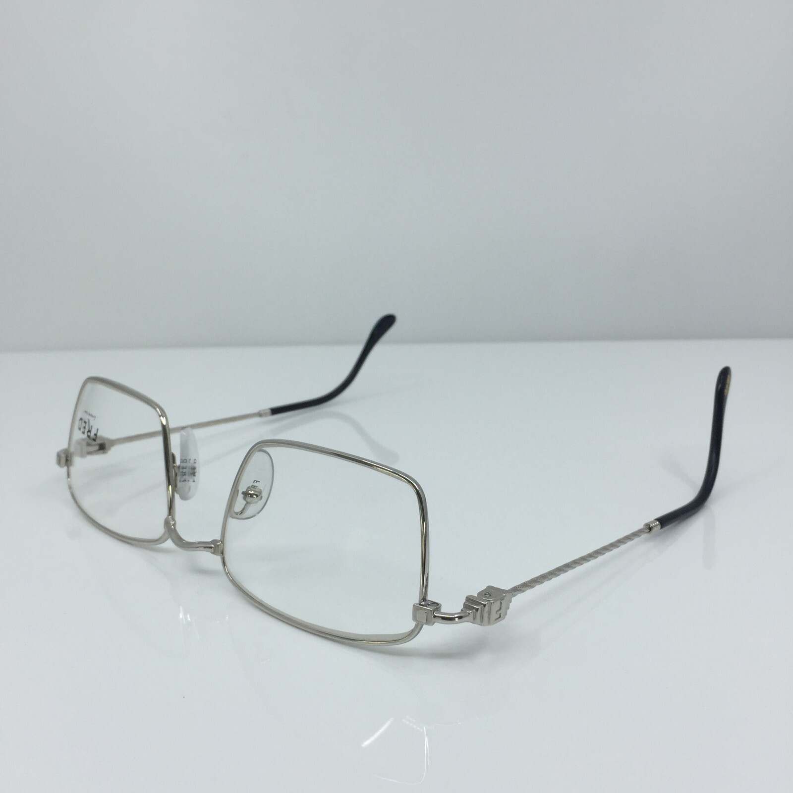 New Authentic Vintage FRED Lunettes Tropique Eyeglasses C. 002 Platine 53-20mm