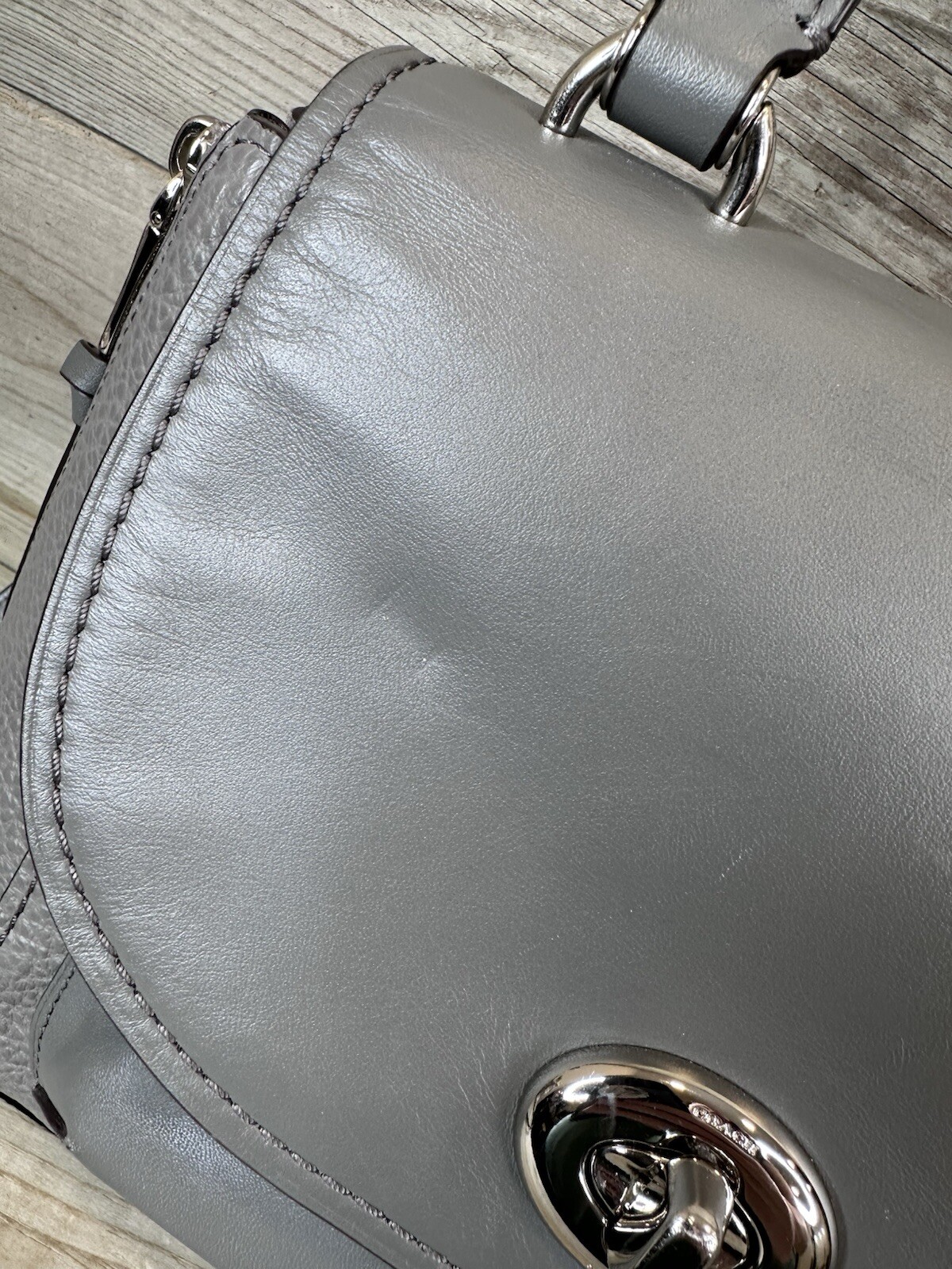 TRENDY Coach FAYE CONVERTIBLE BACKPACK 30525 Gray Leather Shoulder Bag Crossbody