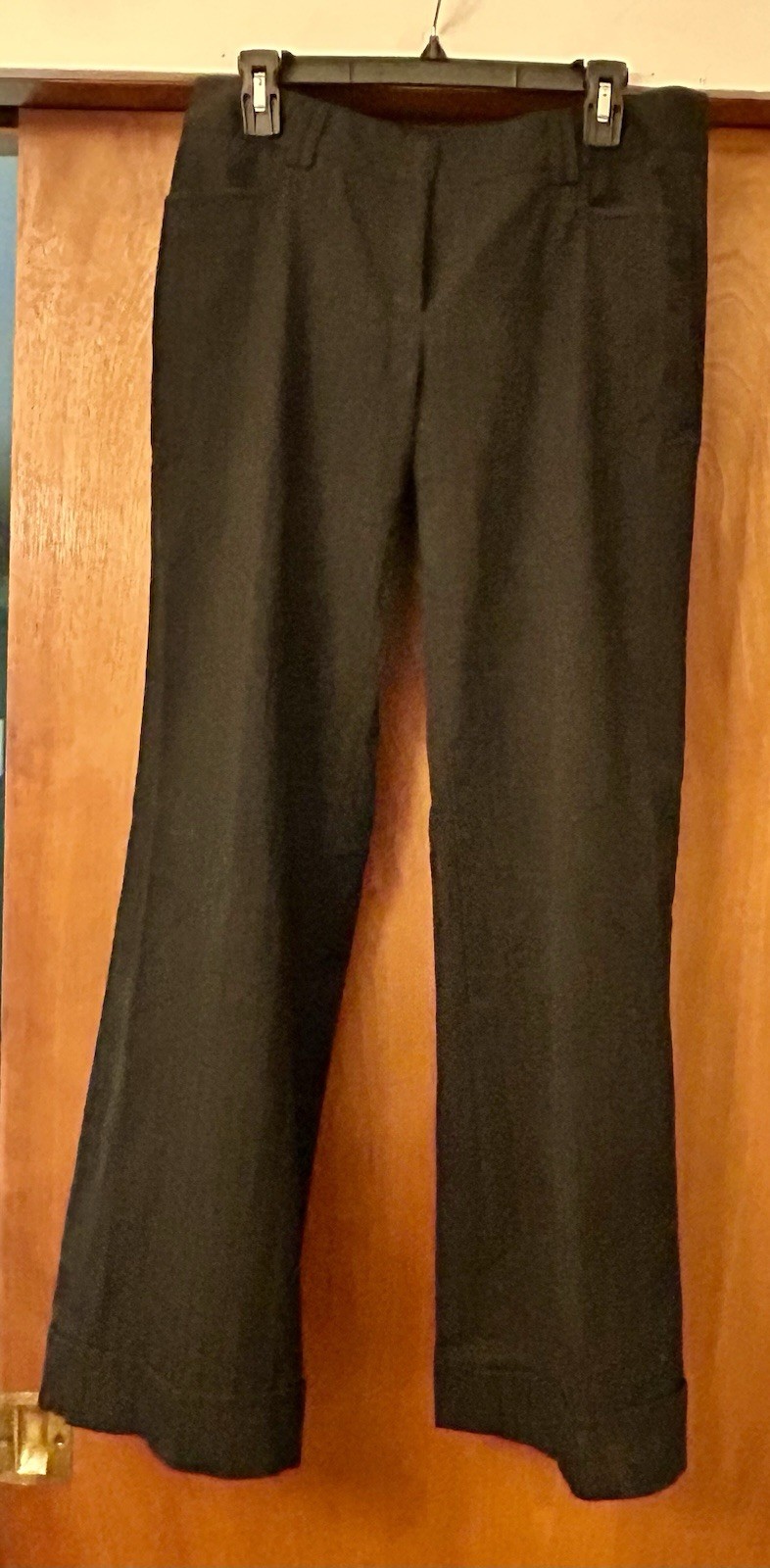 Joe Benbasset Women’s Black Herringbone Dress Pants 11 cuffed 32″ Inseam