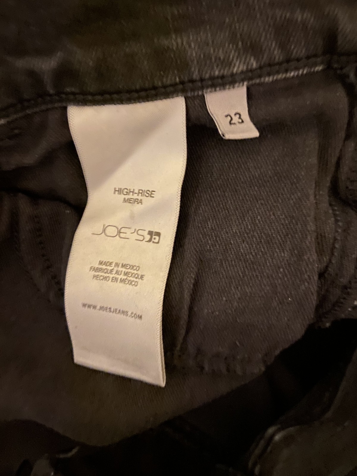 JOE’S JEANS HIGH RISE WIDE LEG ANKLE JEANS IN BLACK MEIRA SIZE 23
