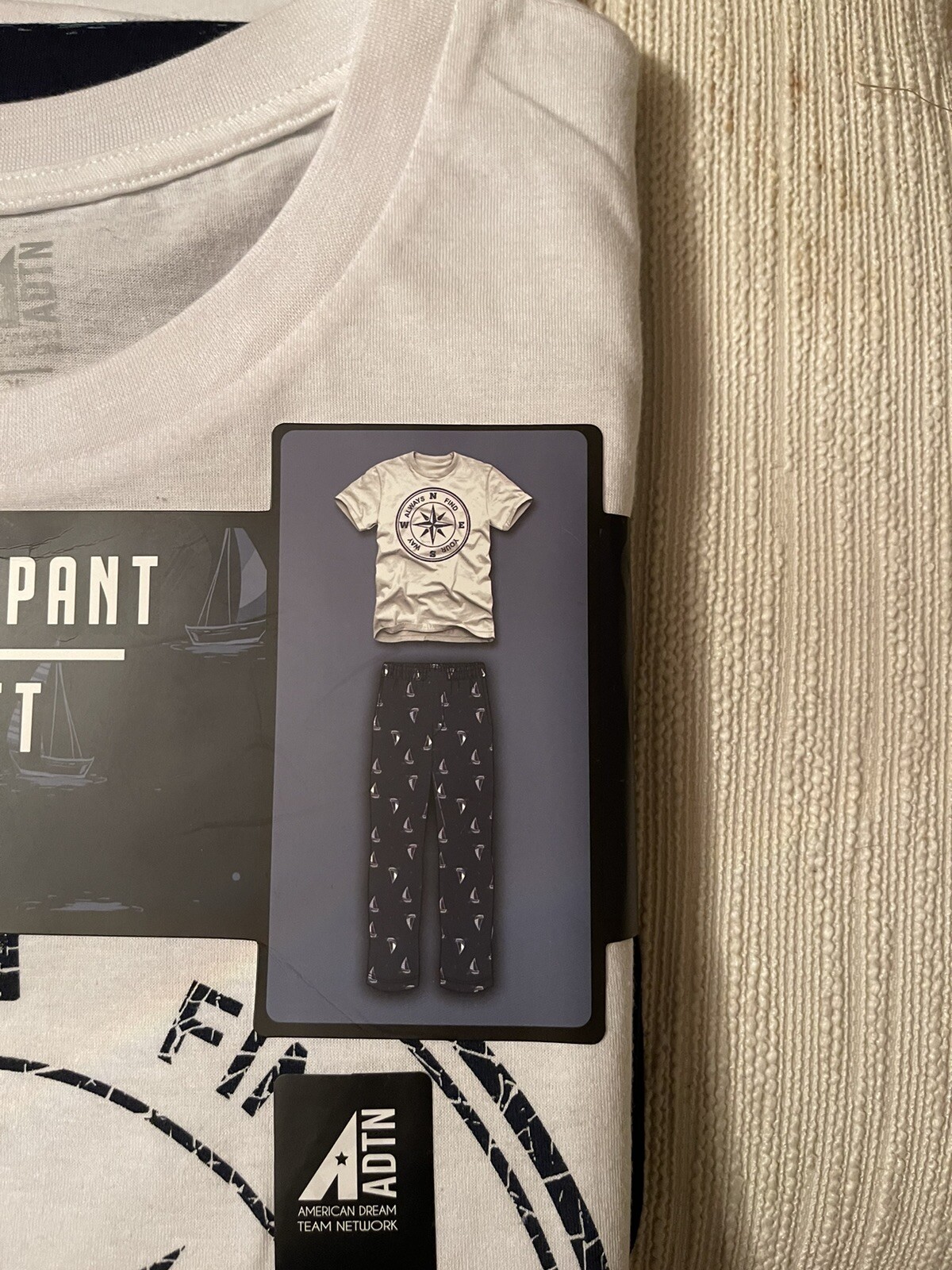 ADTN Men’s Short Sleeve Graphic Tee and Printed Sleep Pant Pajama Set