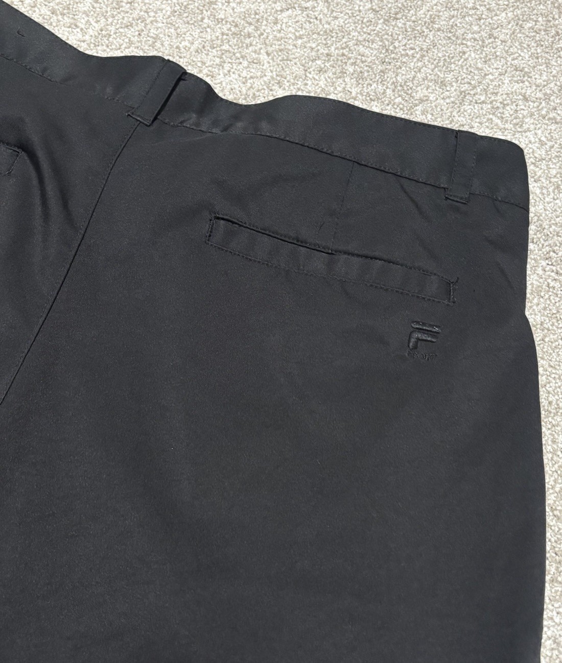 Fila Sport Golf Black Men Shorts Size 36 Inseam 10.5 Inches